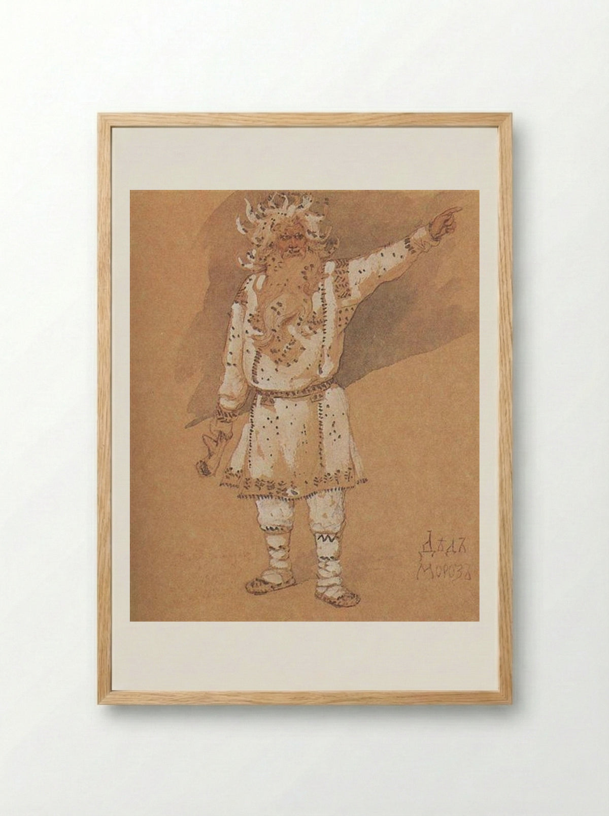 Ded Moroz - Viktor Vasnetsov - Framed Print Wood