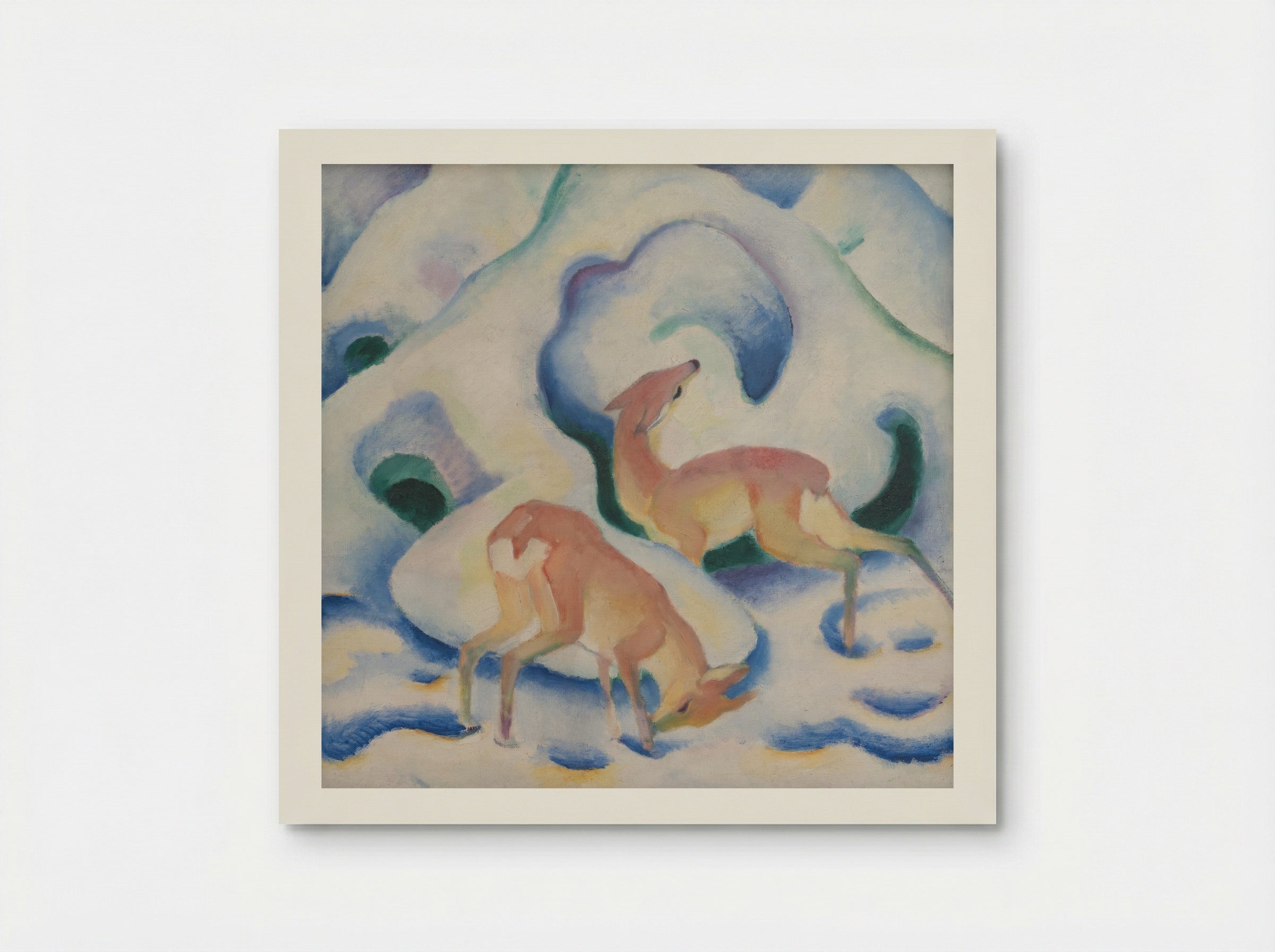Deer in the Snow - Franz Marc - Poster