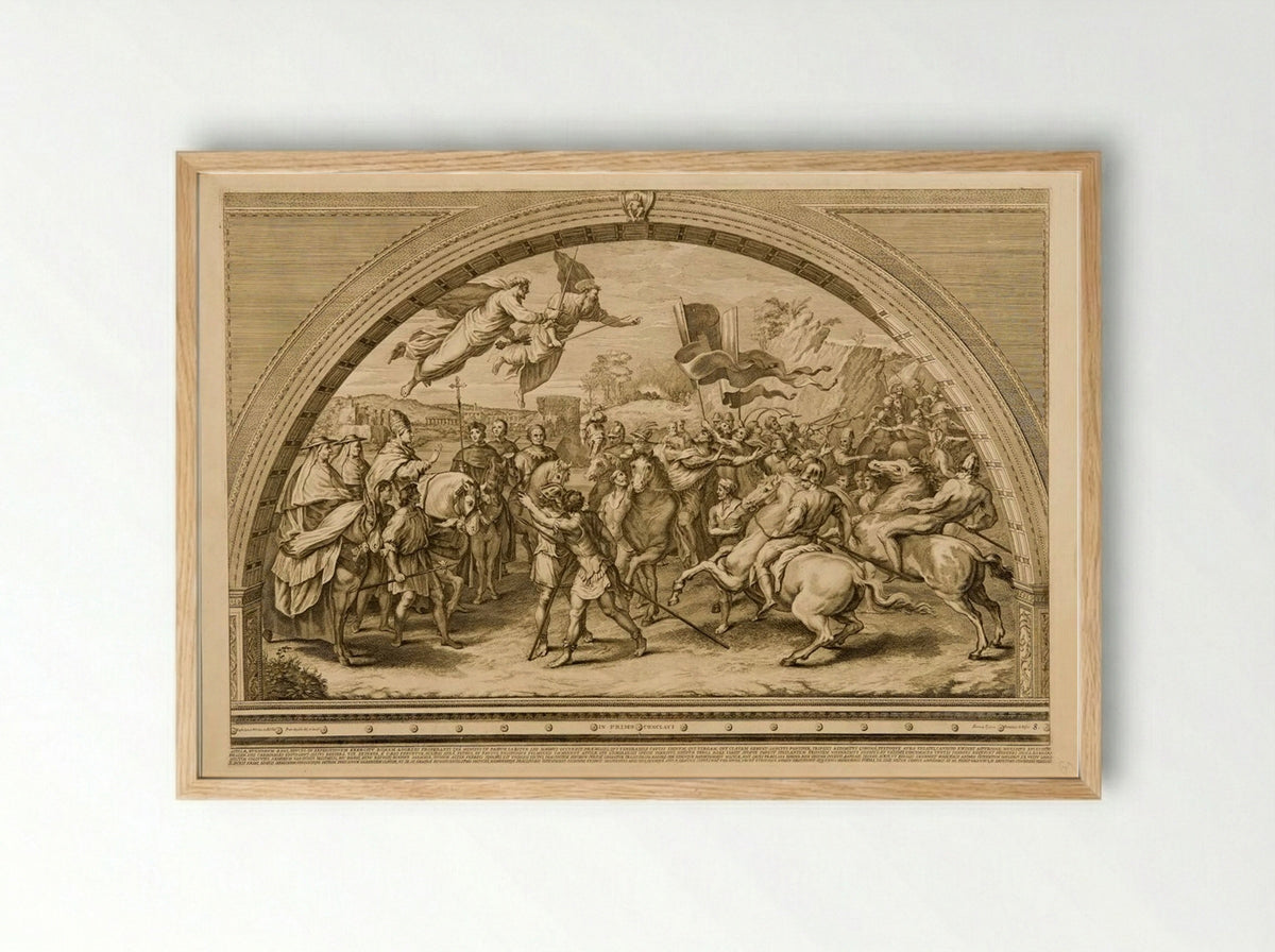 Defeat of Attila - Francesco Faraone Aquila - Framed Print Wood
