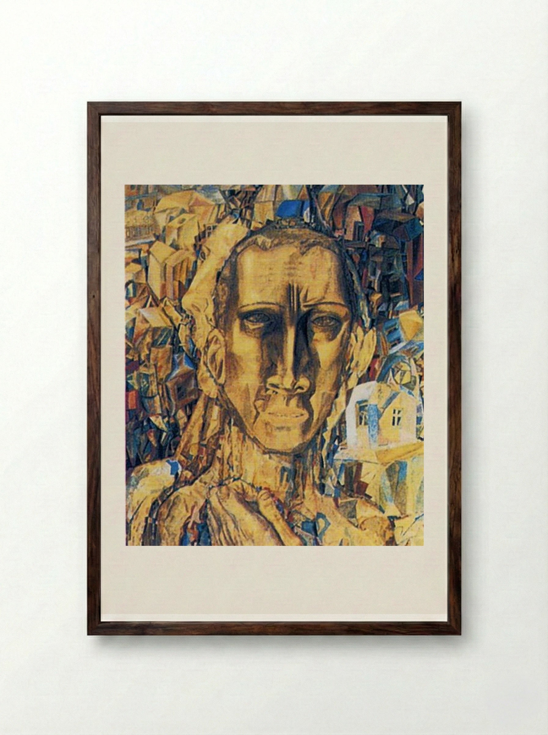 Defeater of the City - Pavel Filonov - Framed Print Dark Wood