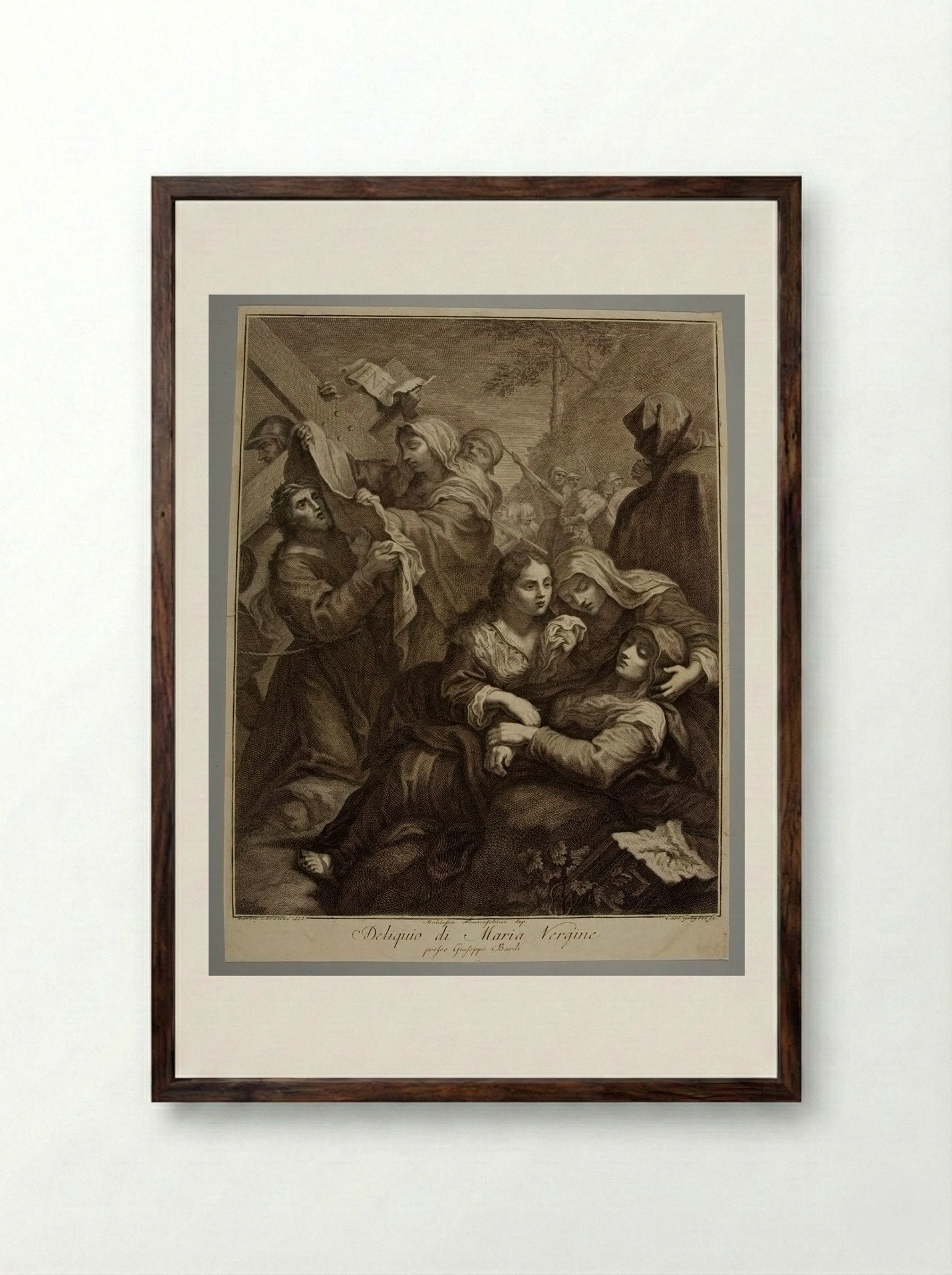Deliquio di Maria Vergine - Carlo Gregori - Framed Print Dark Wood