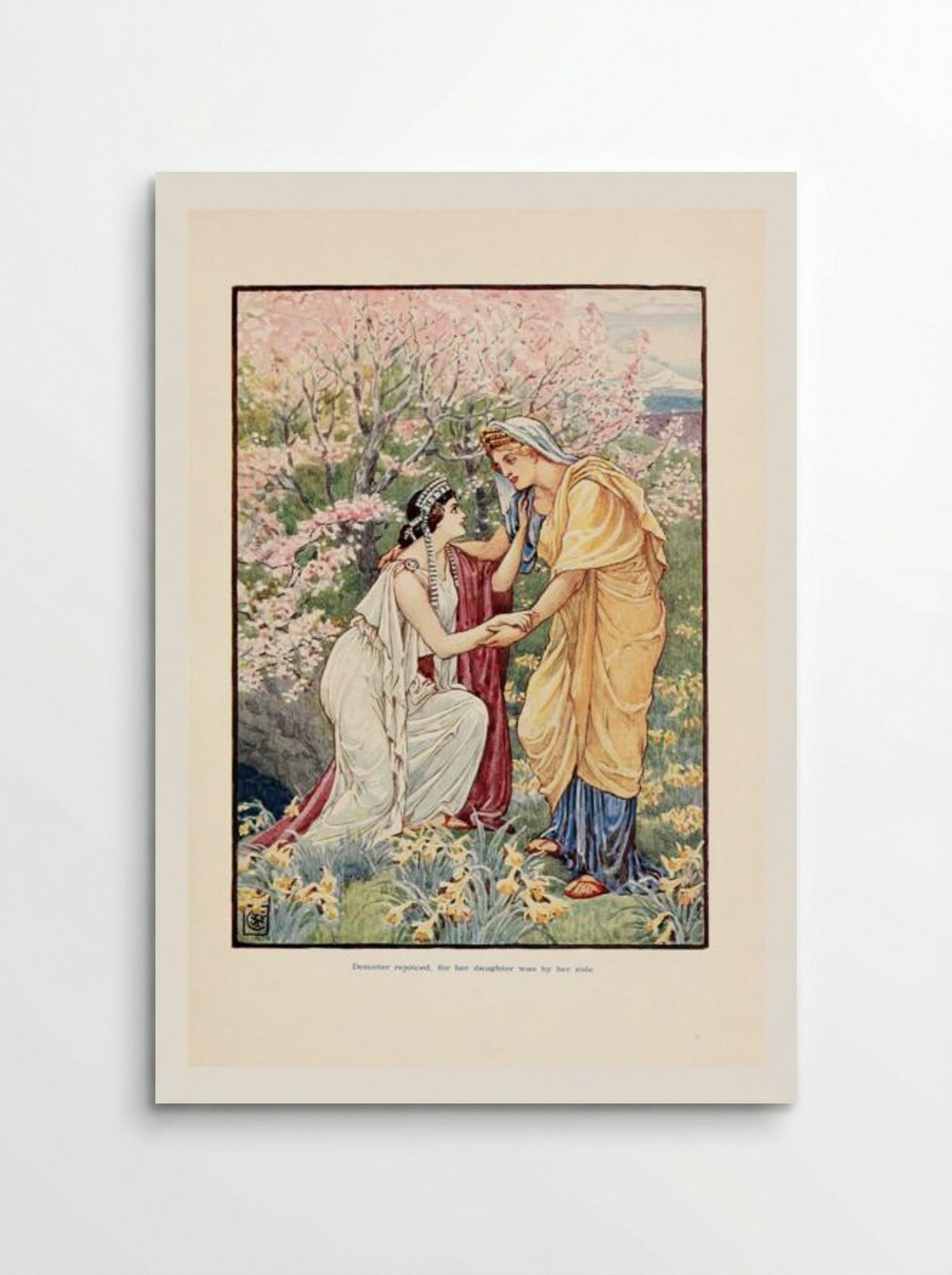 Demeter rejoiced, for her daughter was by her side - Walter Crane - Poster