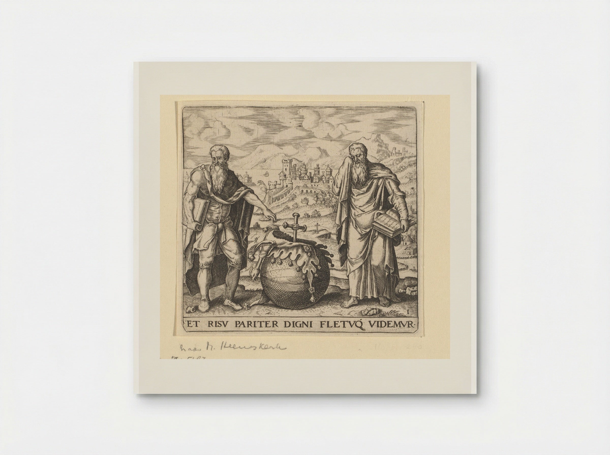 Democritus and Heraclitus - Johann Theodor de Bry - Poster