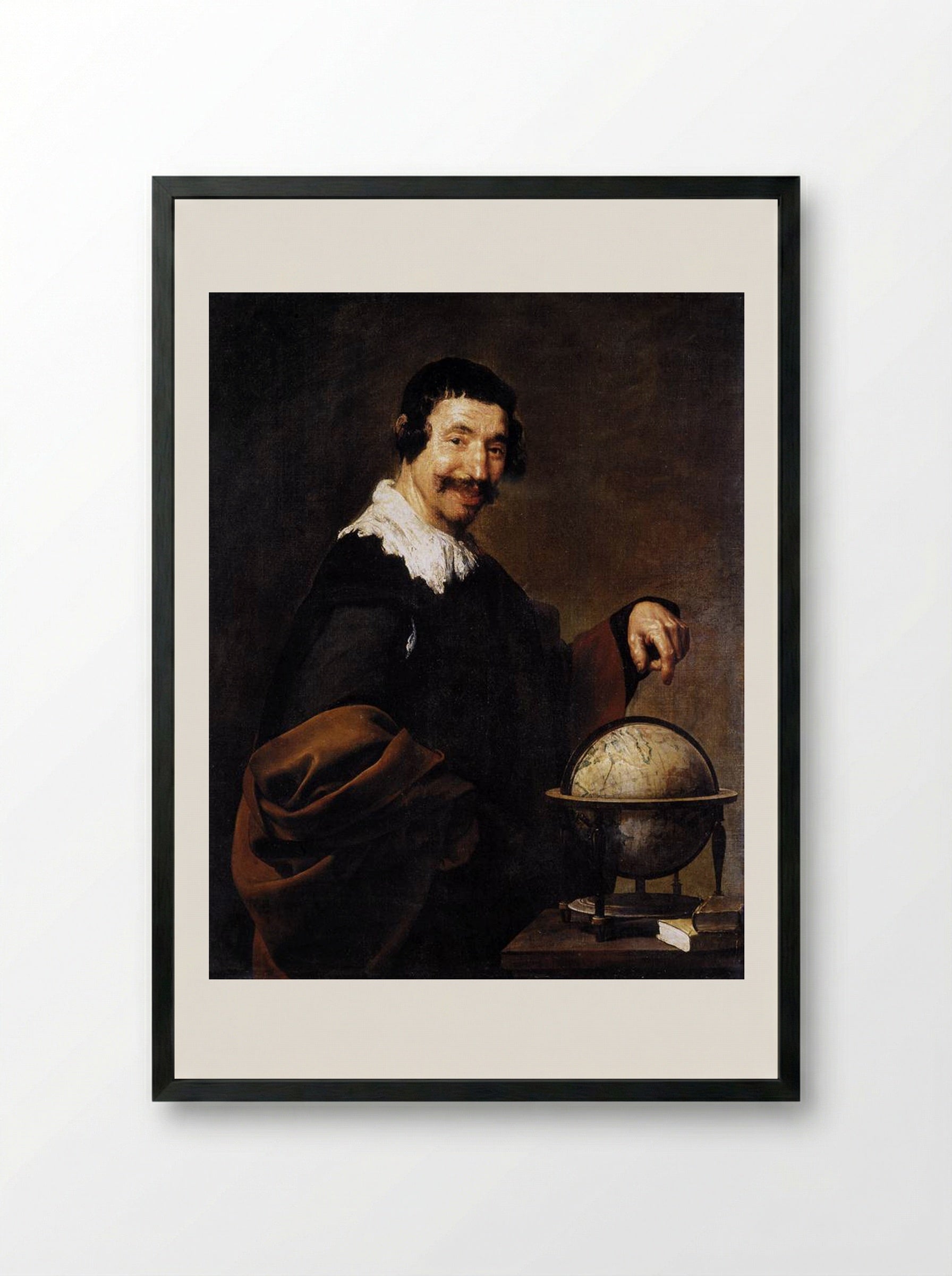 Democritus - Diego Velázquez - Framed Print Black