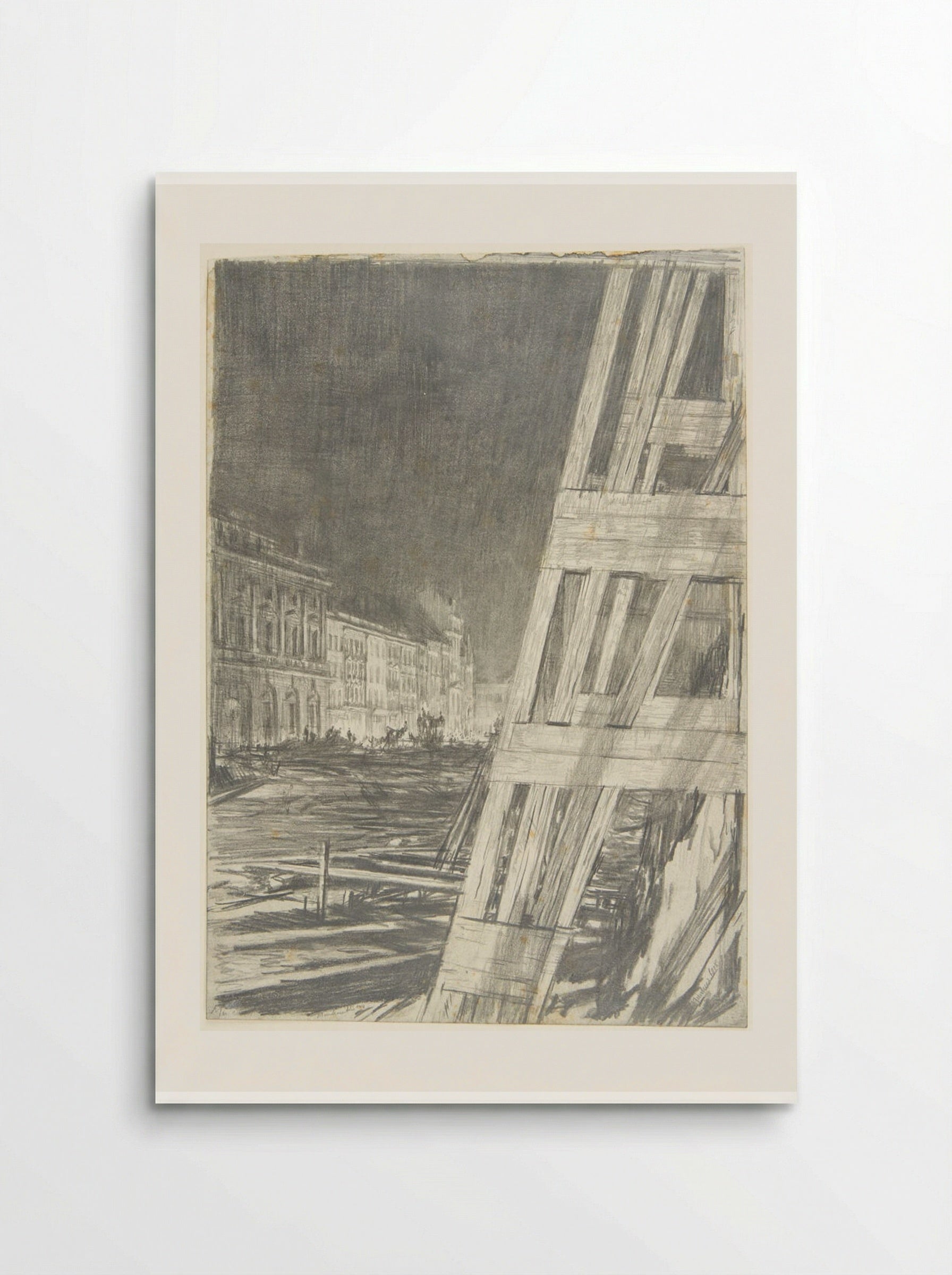 Demolition - A Night Scene - Muirhead Bone - Poster