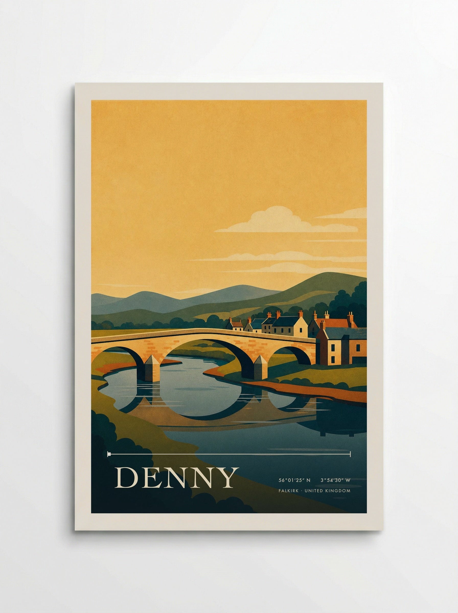 Denny Falkirk United Kingdom Travel Poster - Poster
