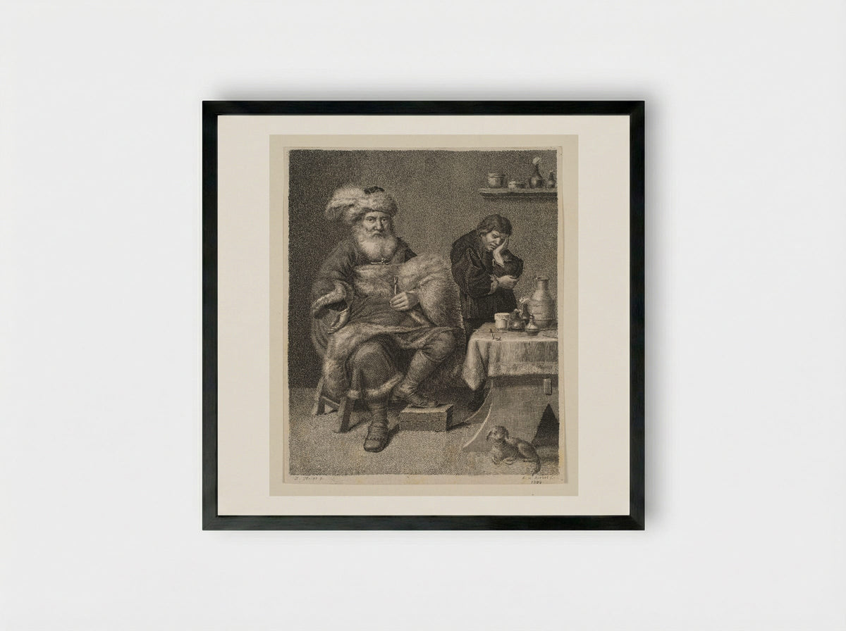 Dentist - Anton Heinrich Riedel - Framed Print Black