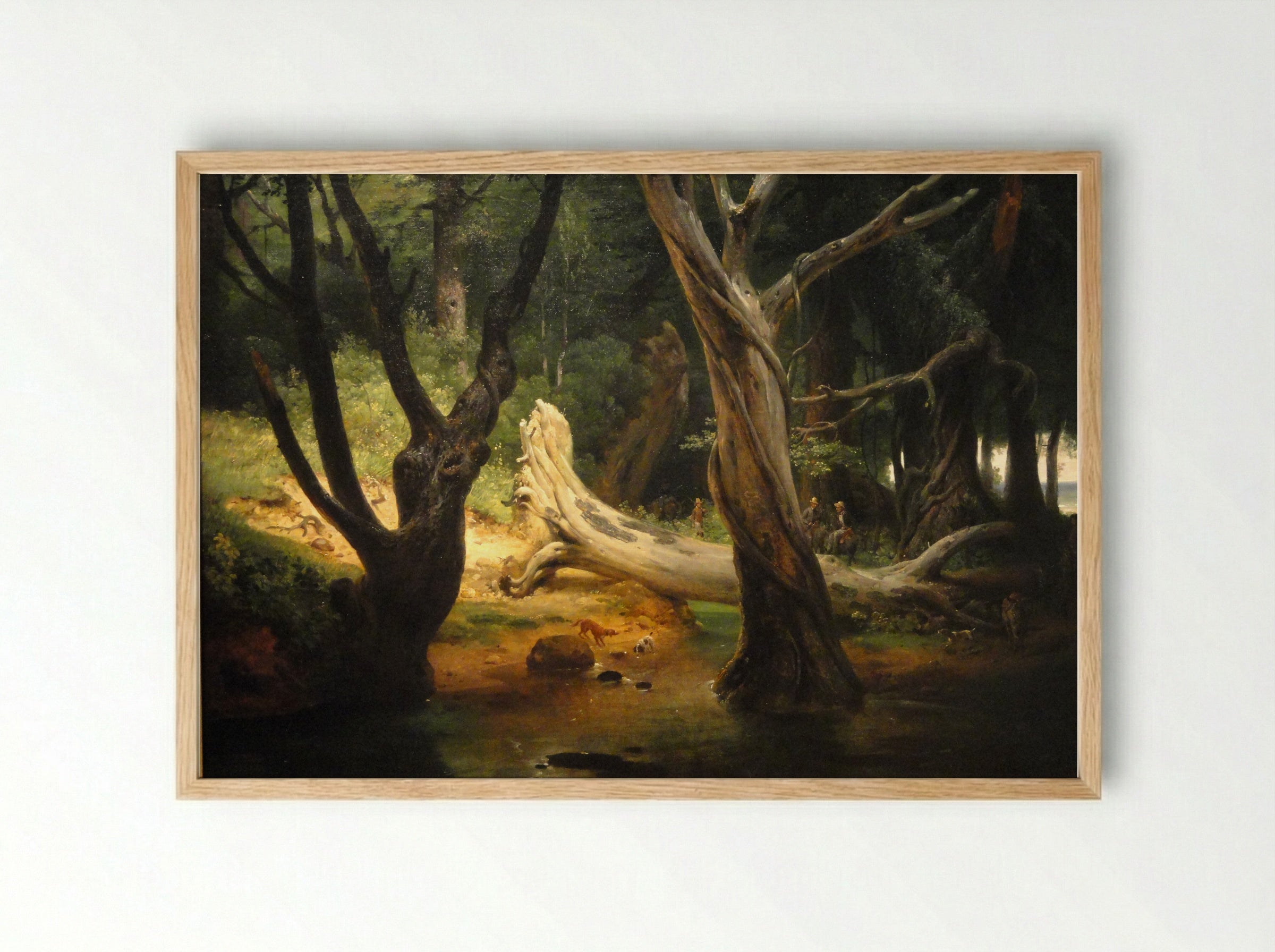 Departure for the Hunt in the Pontine Marshes - Horace Vernet - Framed Print Wood