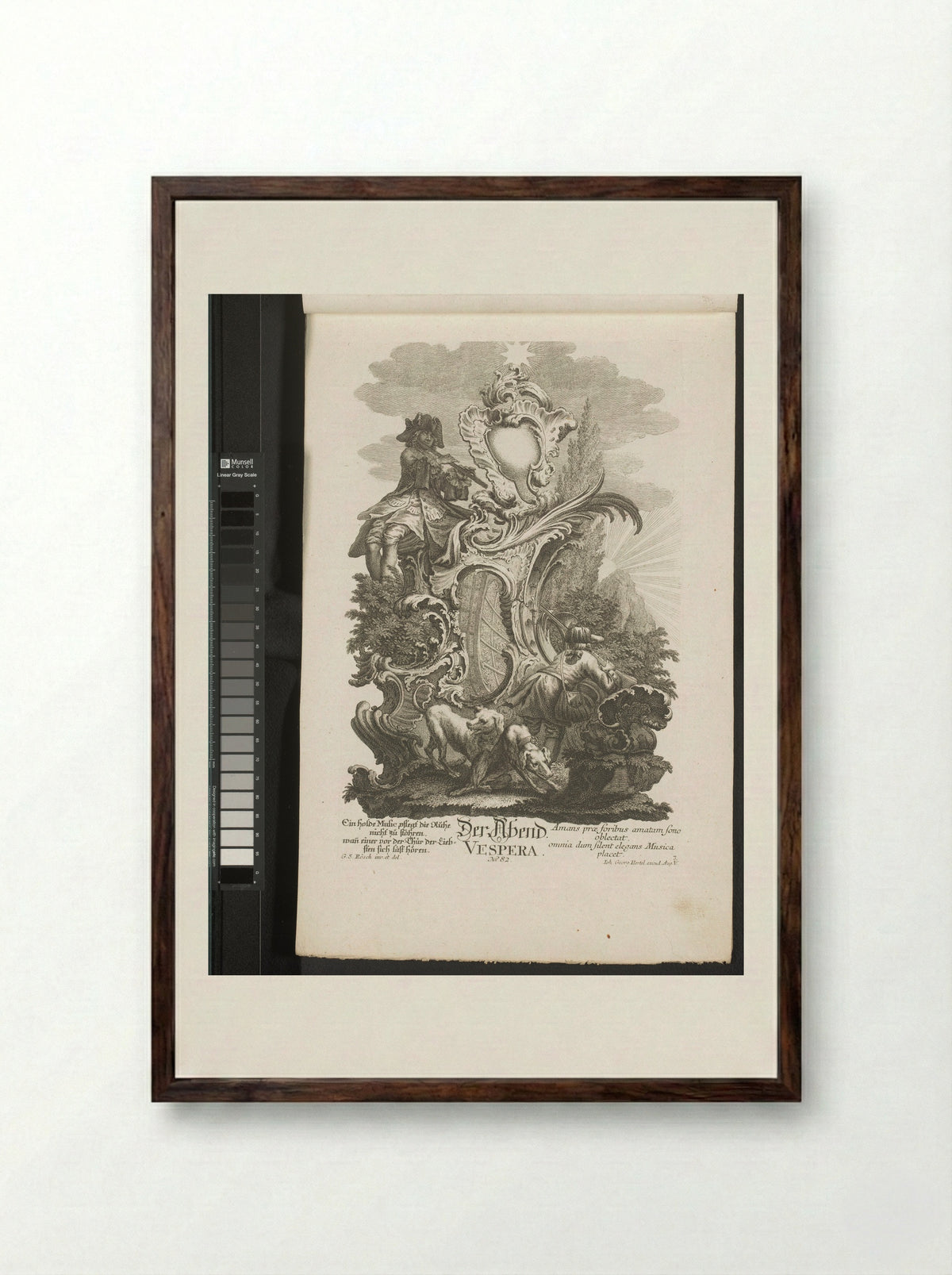 Der Abend (Vespera) - Jakob Wangner - Framed Print Dark Wood