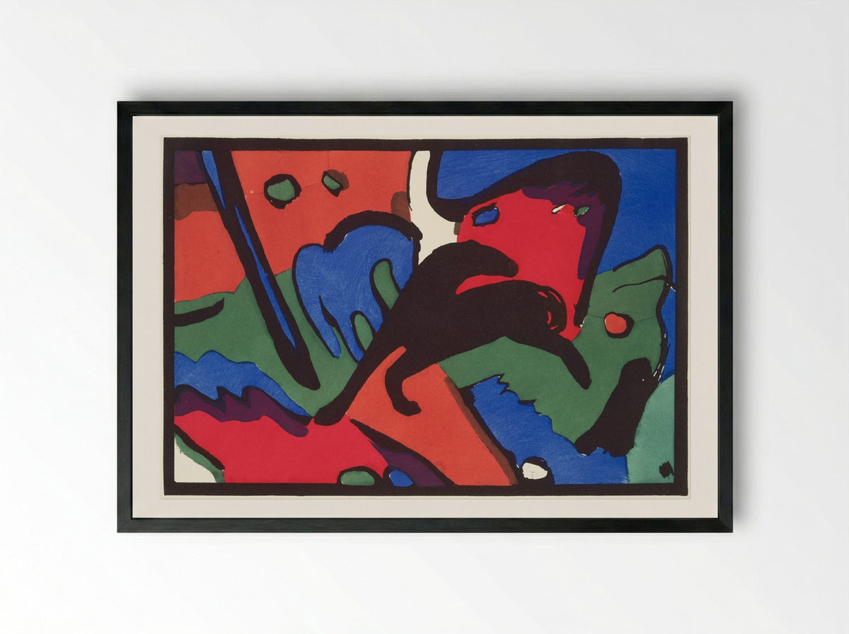 Der Blaue Reiter - Wassily Kandinsky - Framed Print Black