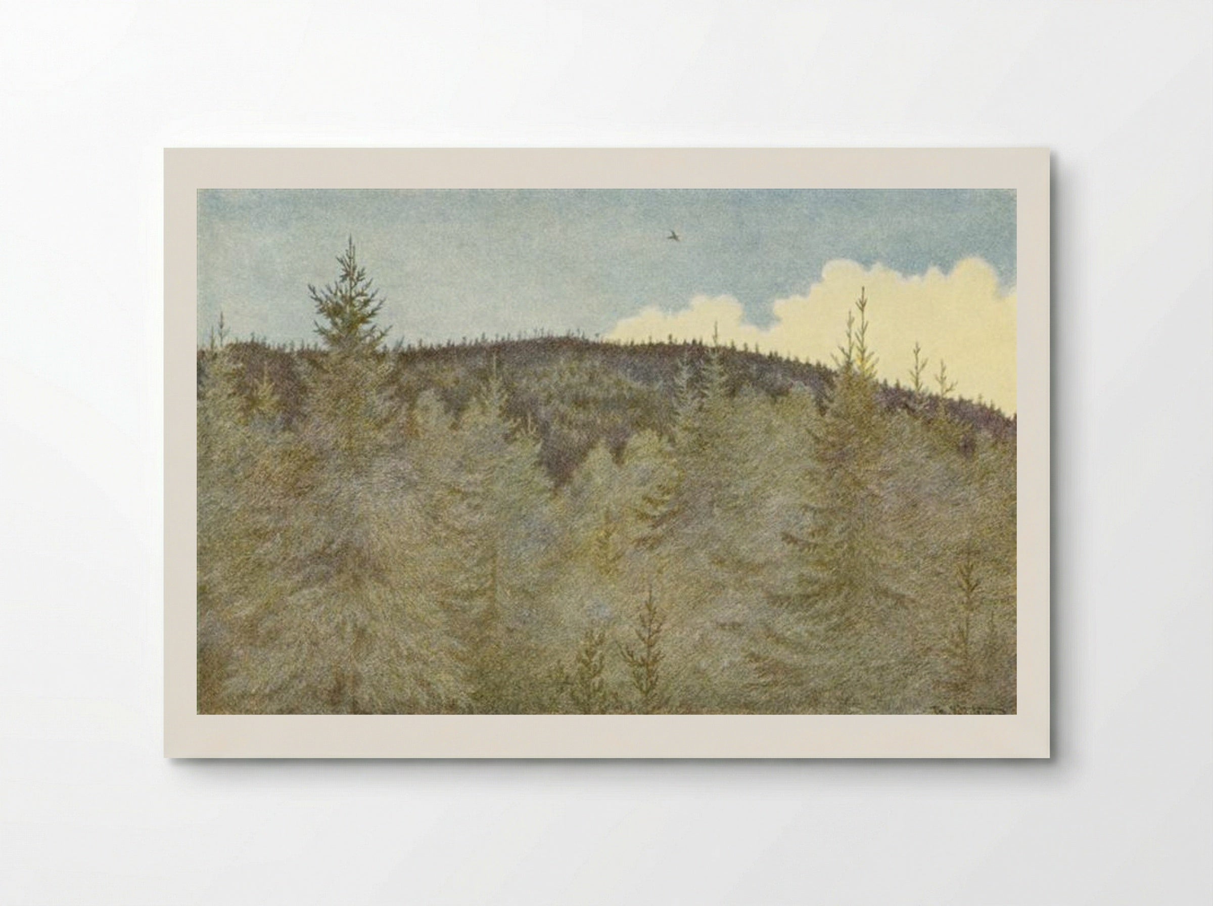 Der Floei En Fugl Over Granehei - Theodor Severin Kittelsen - Poster