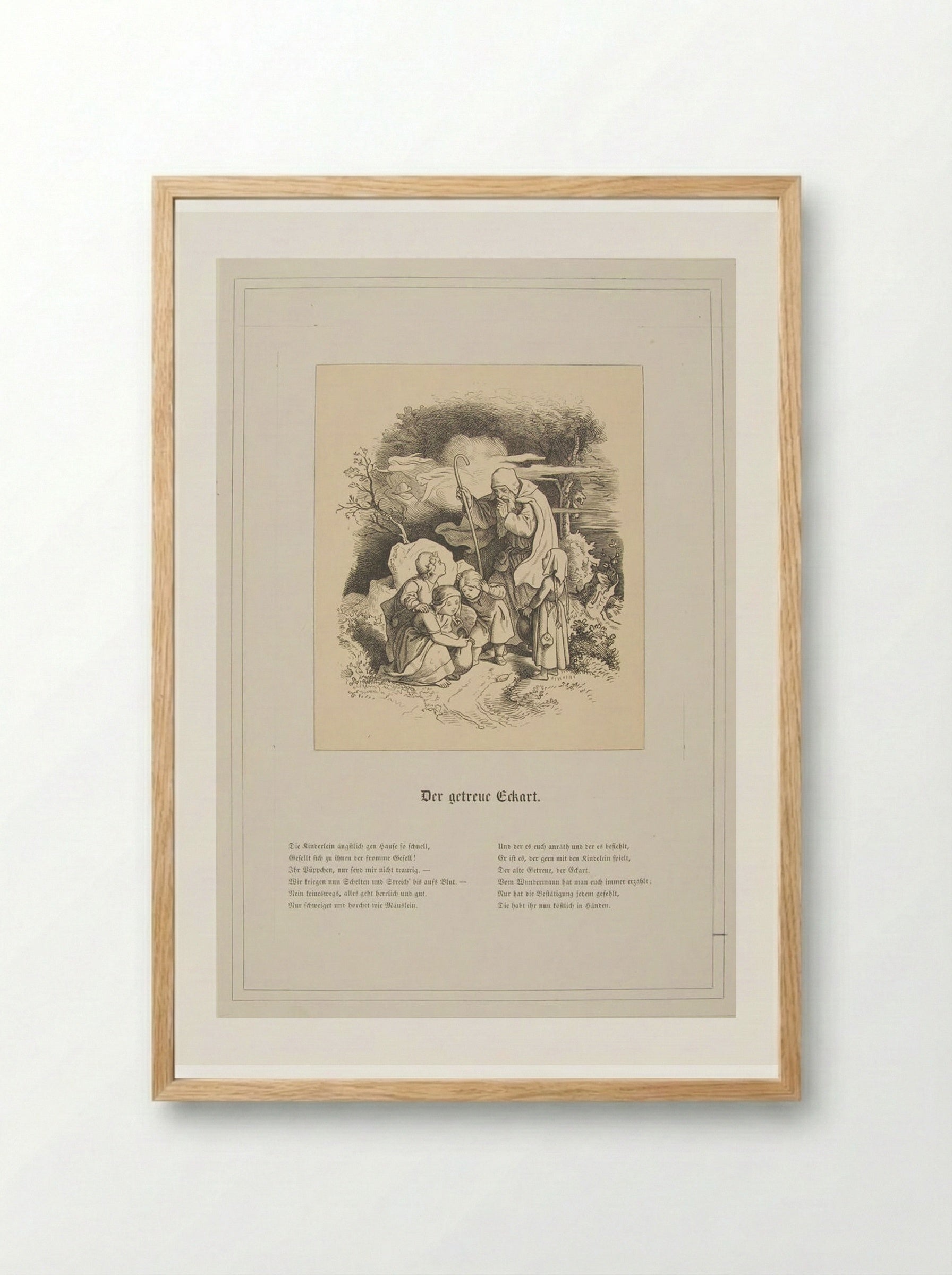 Der Getreue Eckhart - Adrian Ludwig Richter - Framed Print Wood
