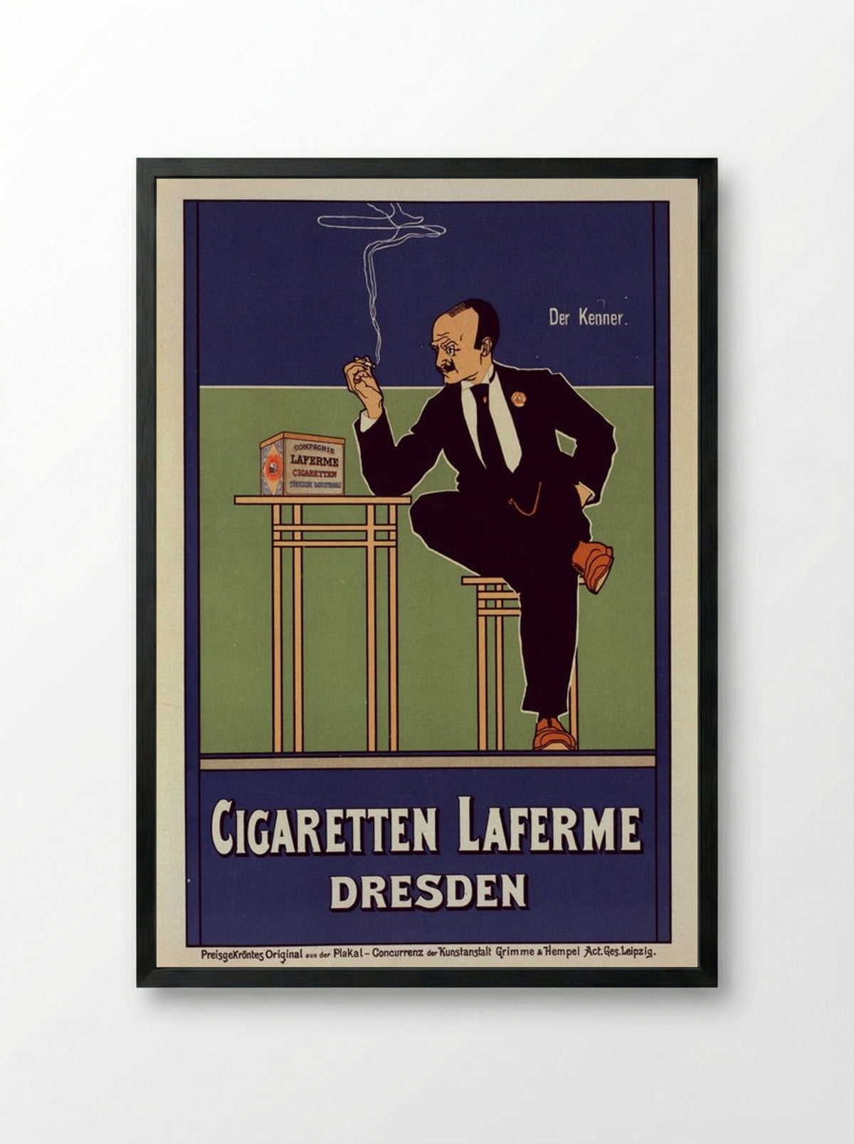 Der Kenner - Fritz Rehm - Framed Print Black