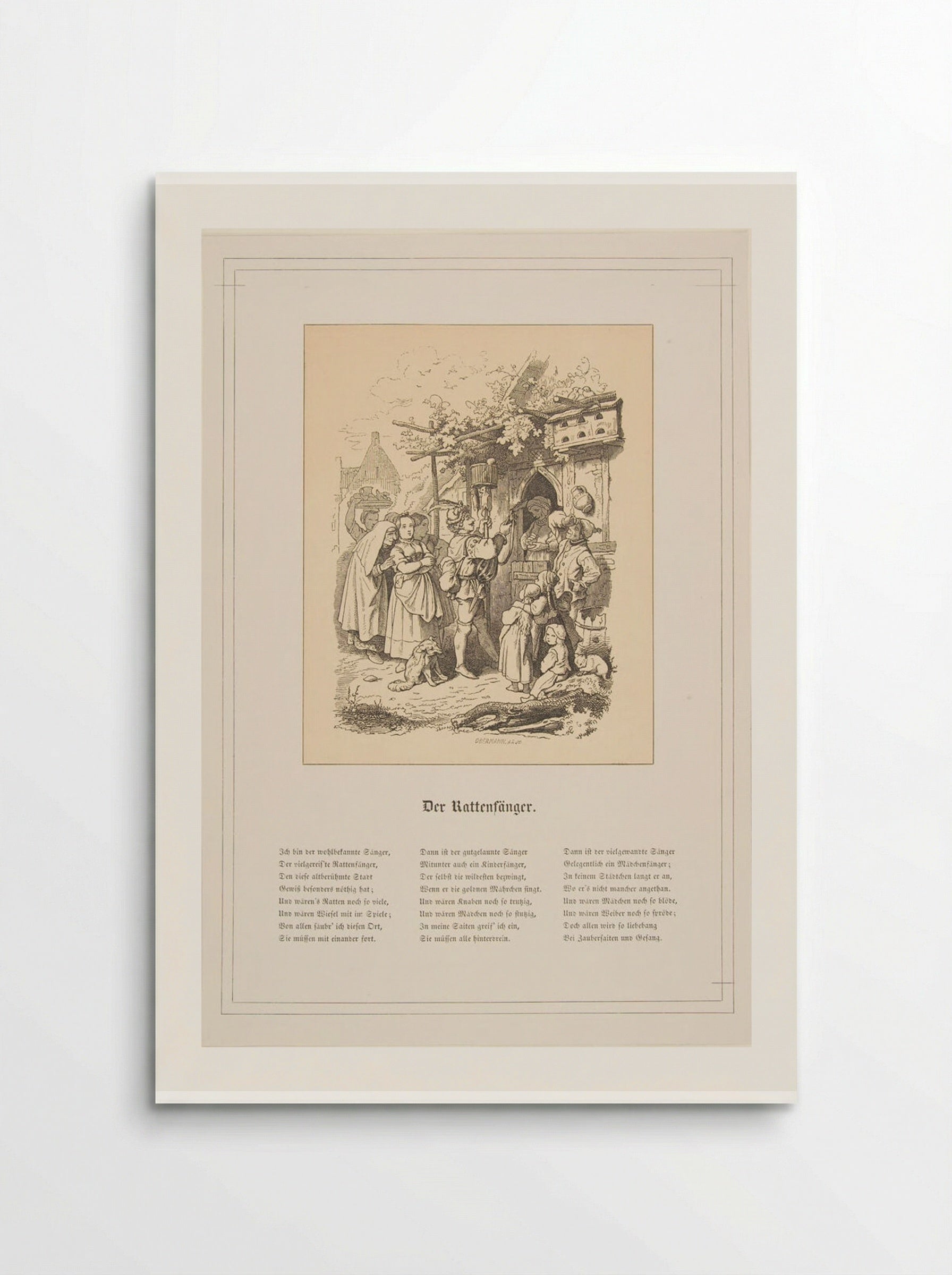 Der Rattenfanger - Adrian Ludwig Richter - Poster