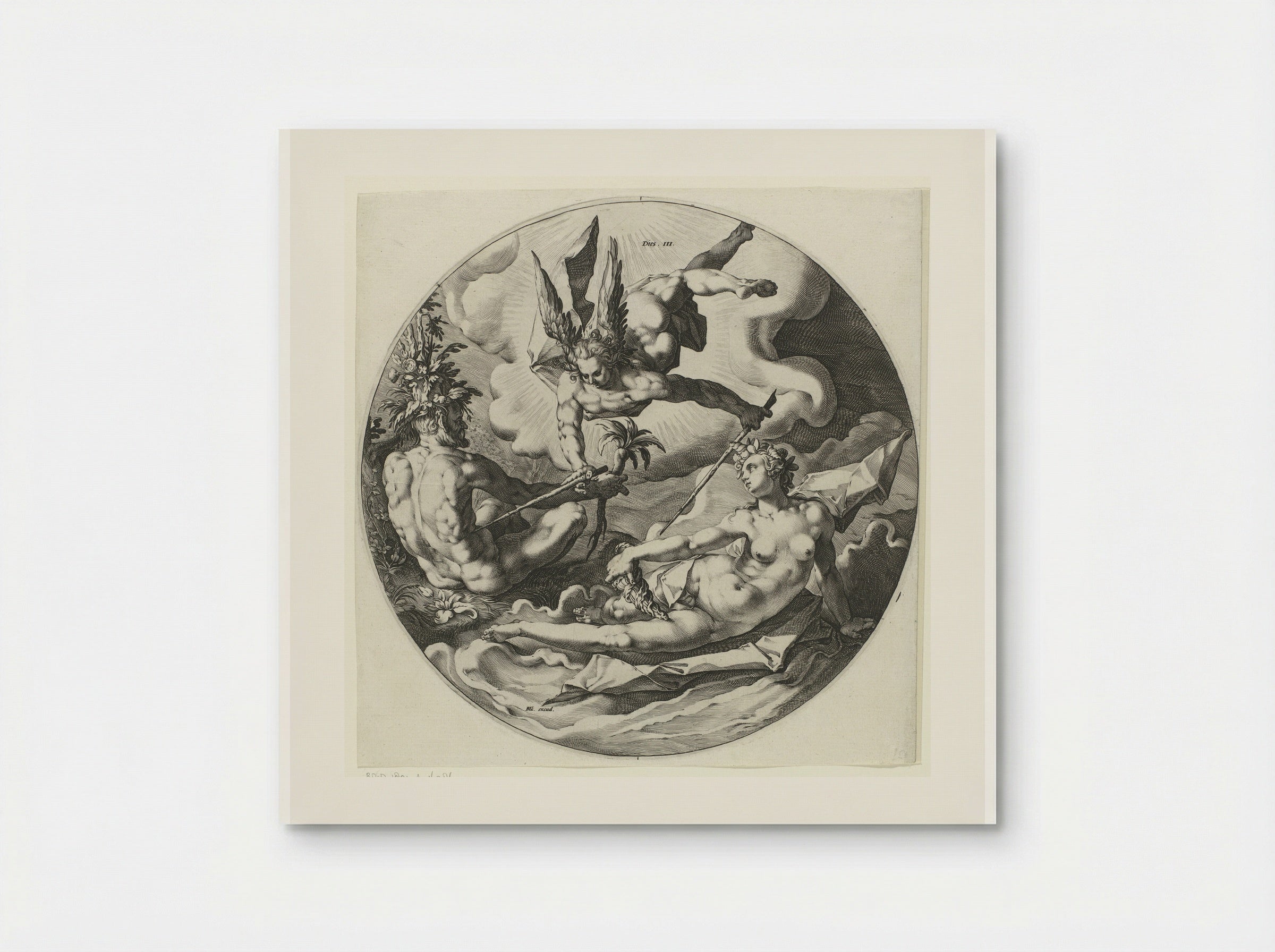 Derde scheppingsdag: scheiding van land en water - Jan Harmensz. Muller - Poster