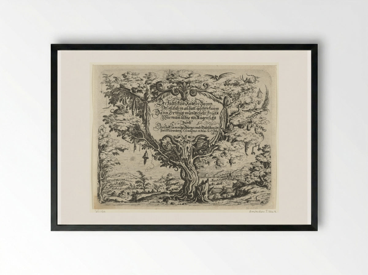 Derde titelblad - Christoph Jamnitzer - Framed Print Black
