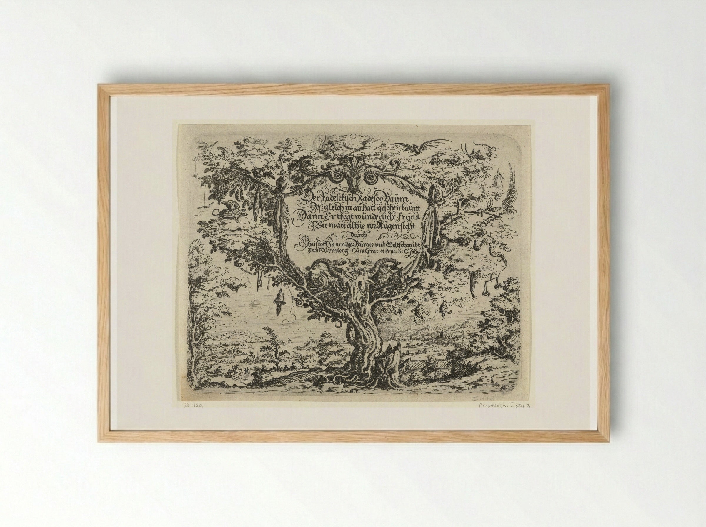 Derde titelblad - Christoph Jamnitzer - Framed Print Wood