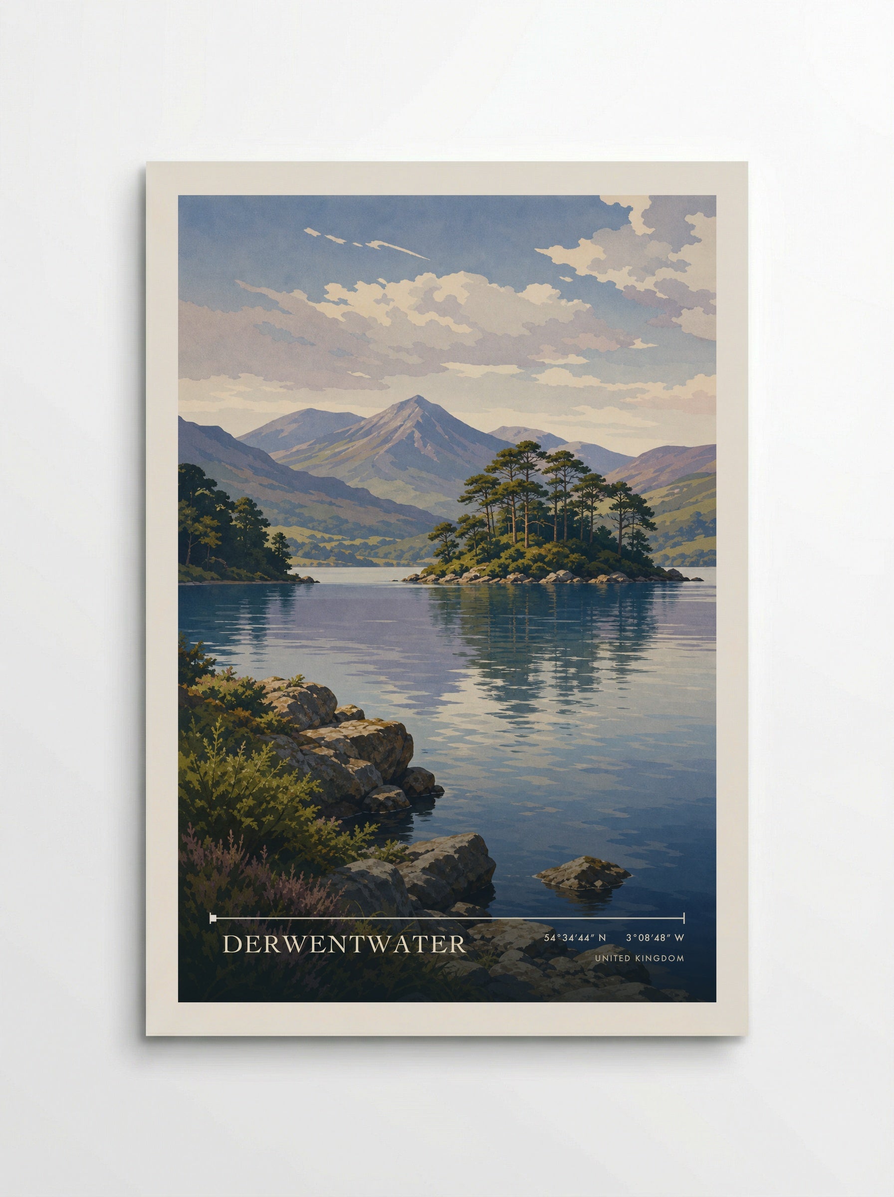 Derwentwater United Kingdom Travel Poster - Poster