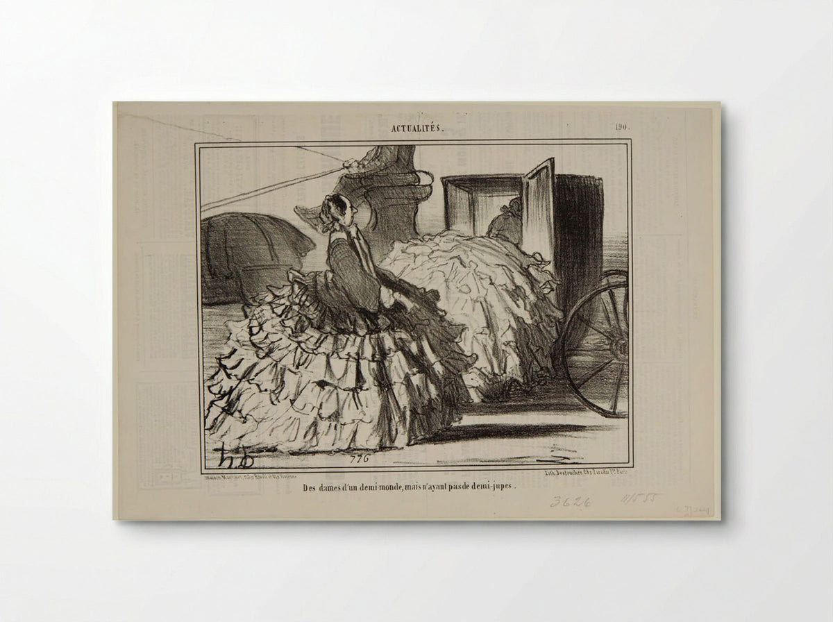 Des dames d'un demi-monde, mais n'ayant pas de demi-jupes - Honoré-Victorin Daumier - Poster