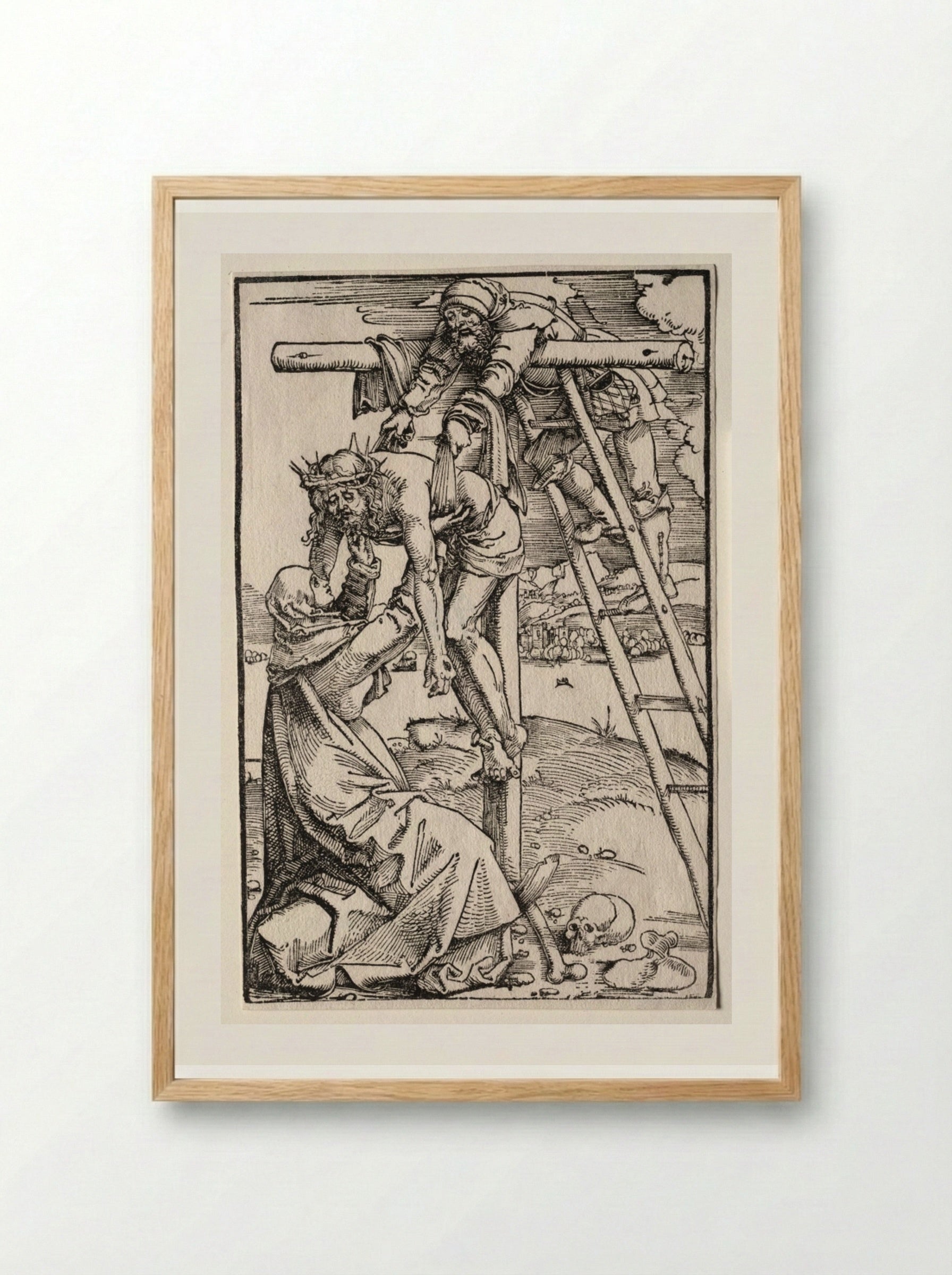 Descent from the Cross - Hans Baldung - Framed Print Wood
