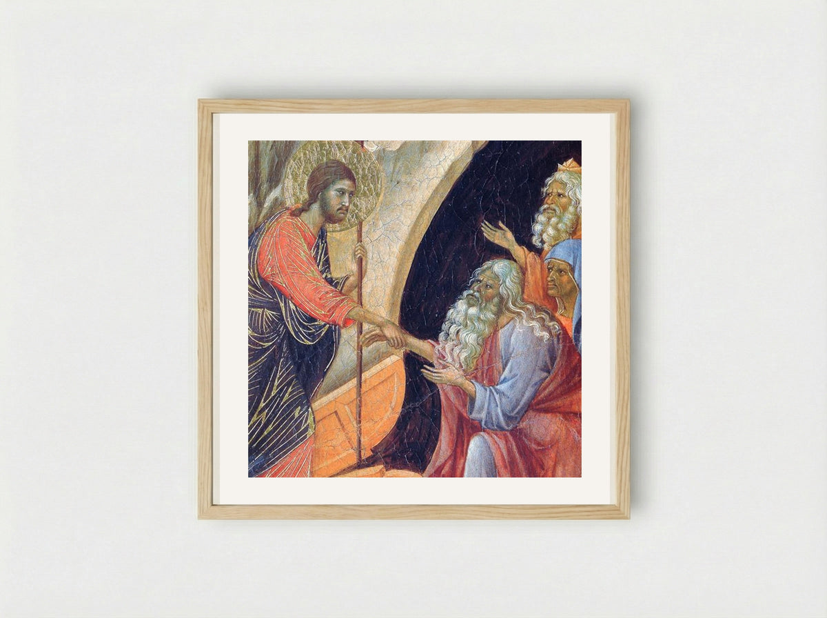 Descent into Hell (Fragment) - Duccio di Buoninsegna - Framed Print Wood