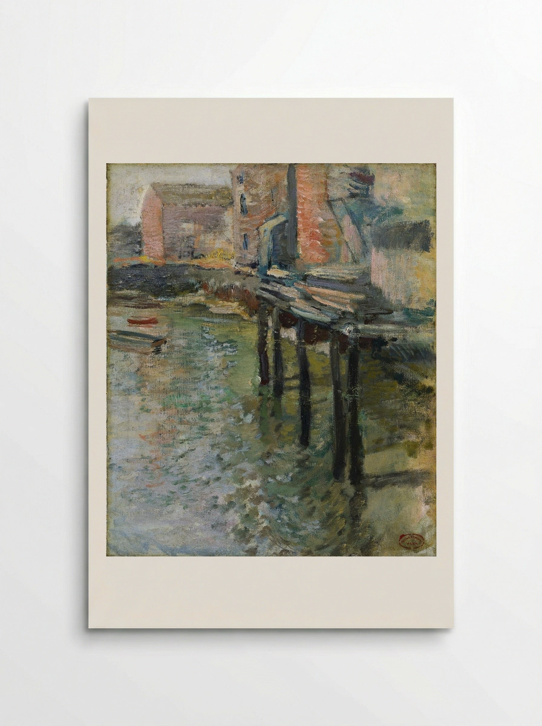 Deserted Wharf (The Old Mill at Cos Cob) - John Henry Twachtman - Poster