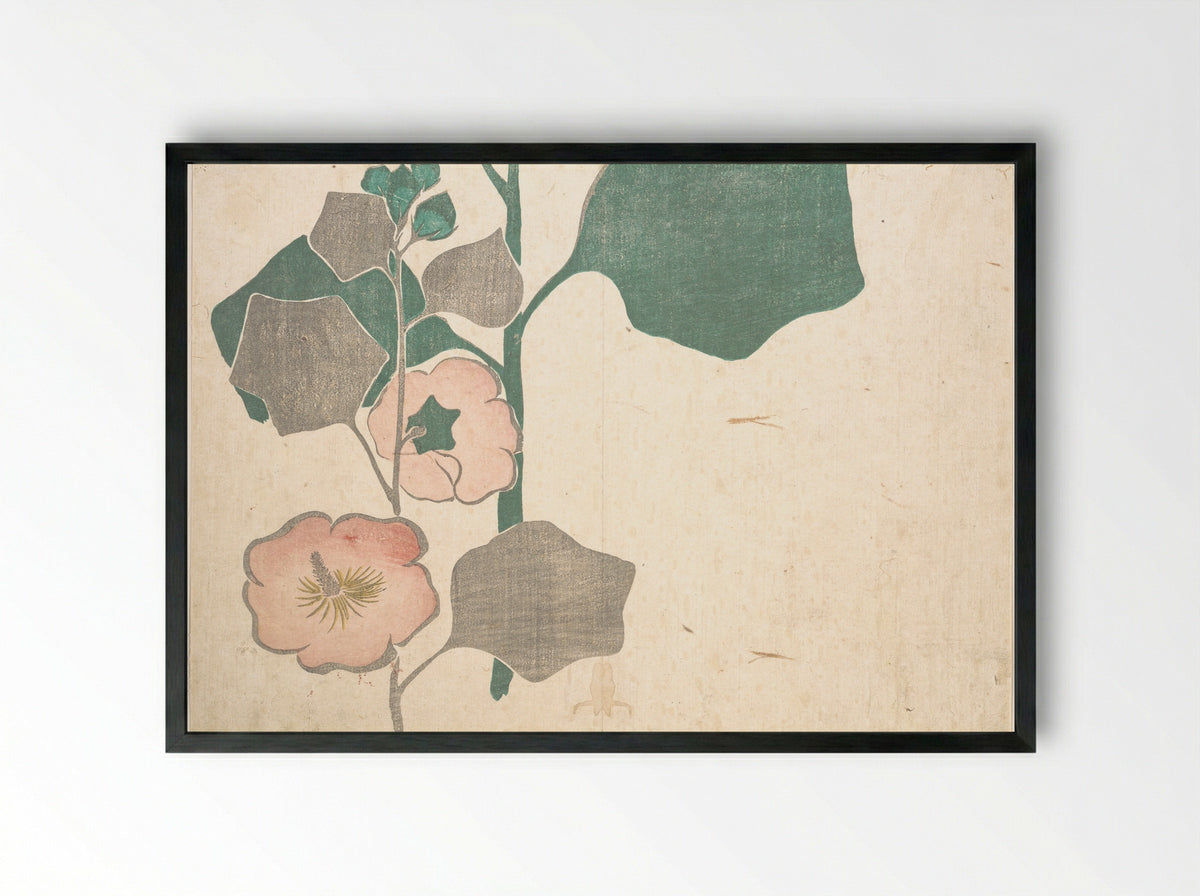 Design of Flowers - Ogata Kōrin - Framed Print Black