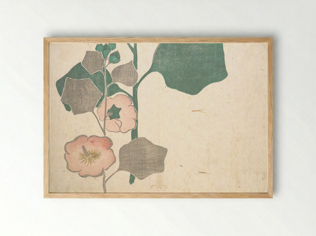 Design of Flowers - Ogata Kōrin - Framed Print Wood
