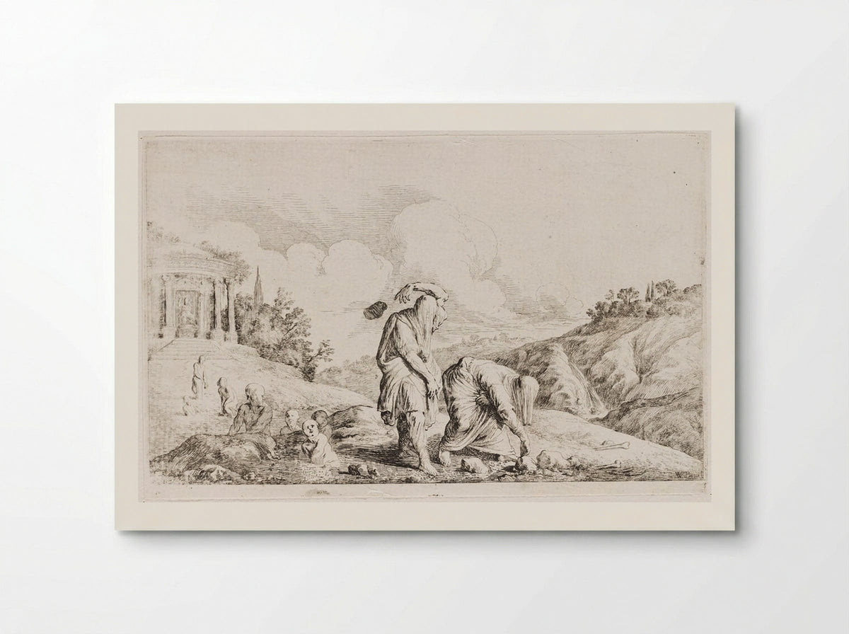 Deucalion and Pyrrha Repopulate the World - Johann Wilhelm Baur - Poster