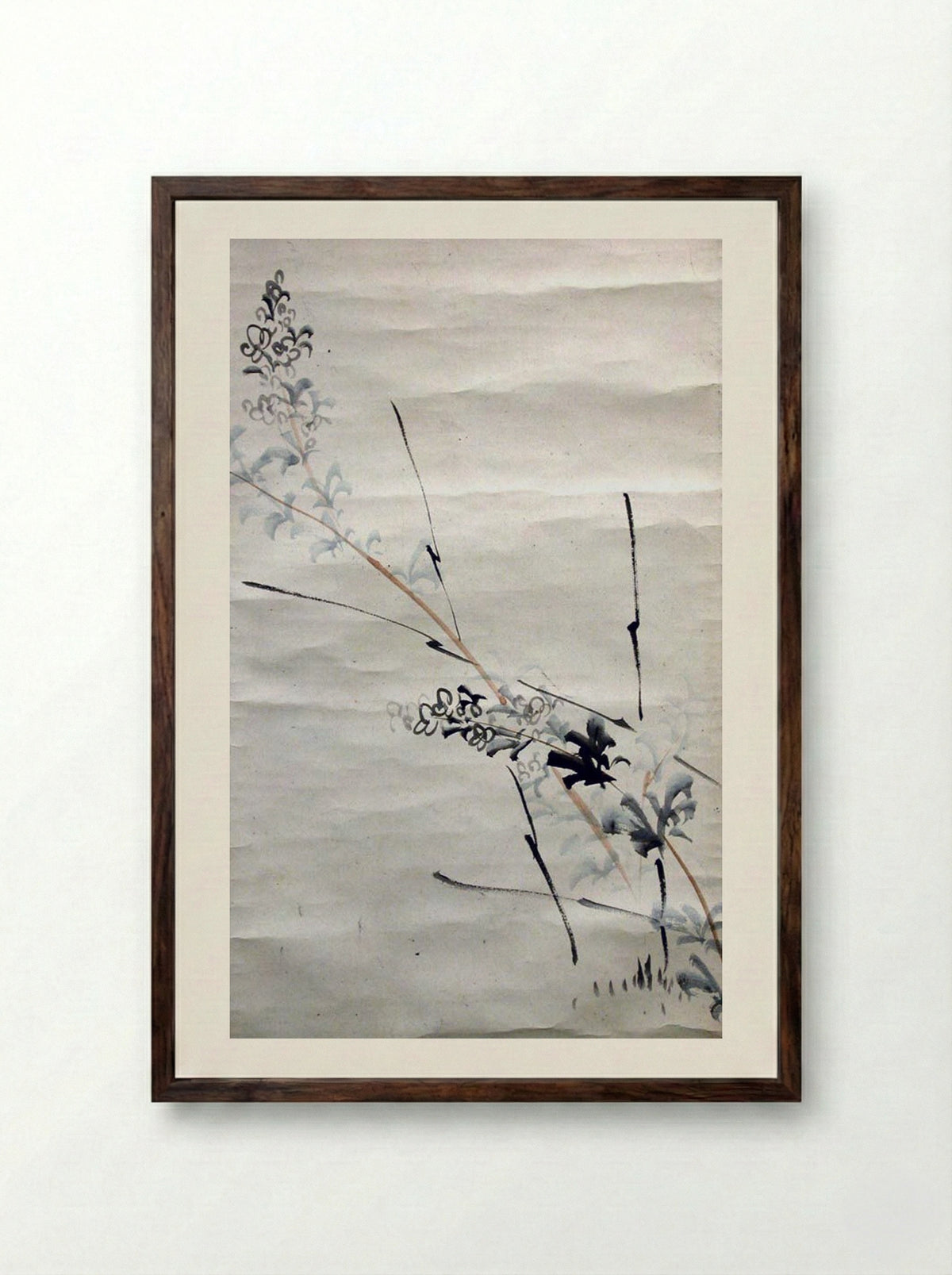 Deutzia Crenata - Ōtagaki Rengetsu - Framed Print Dark Wood