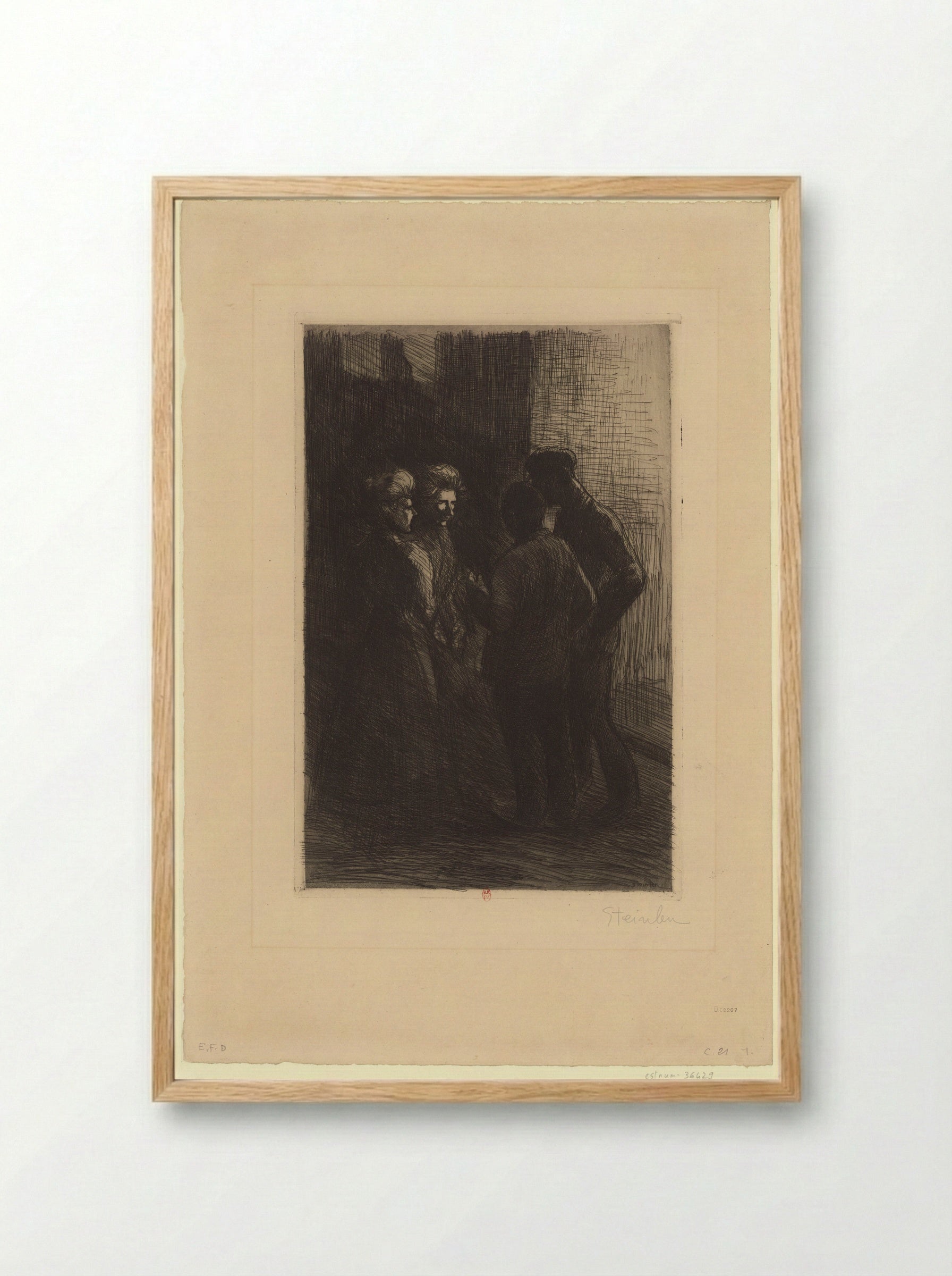 Deux Gigolettes et Deux Gigolos - Théophile Steinlen - Framed Print Wood