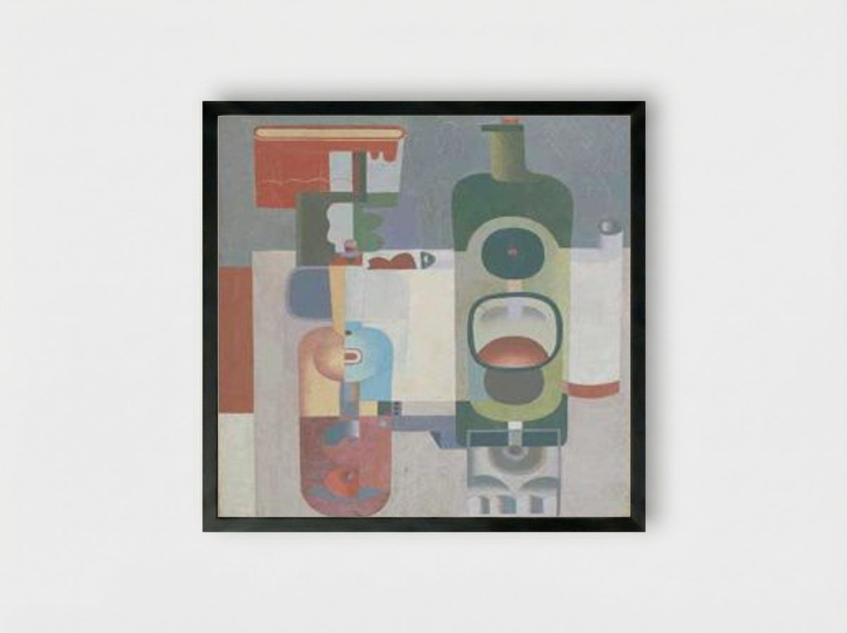 Deux bouteilles - Le Corbusier - Framed Print Black