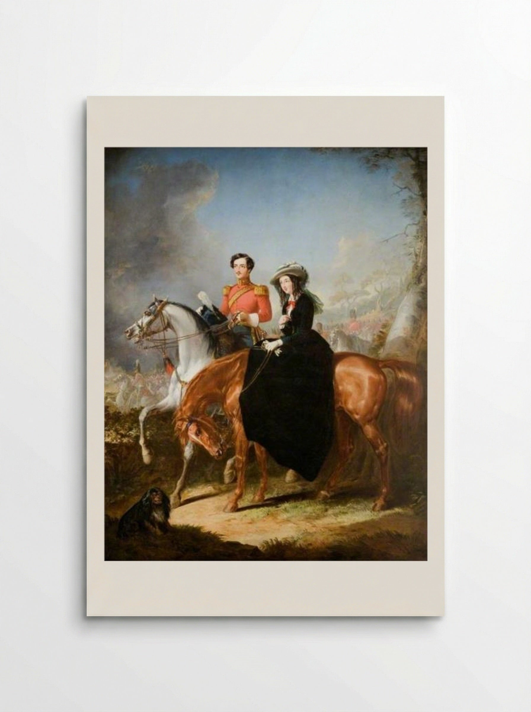 Devereux Cockburn, Royal Scots Guard, and His Sister Anne Russell - Thomas Jones Barker - Poster