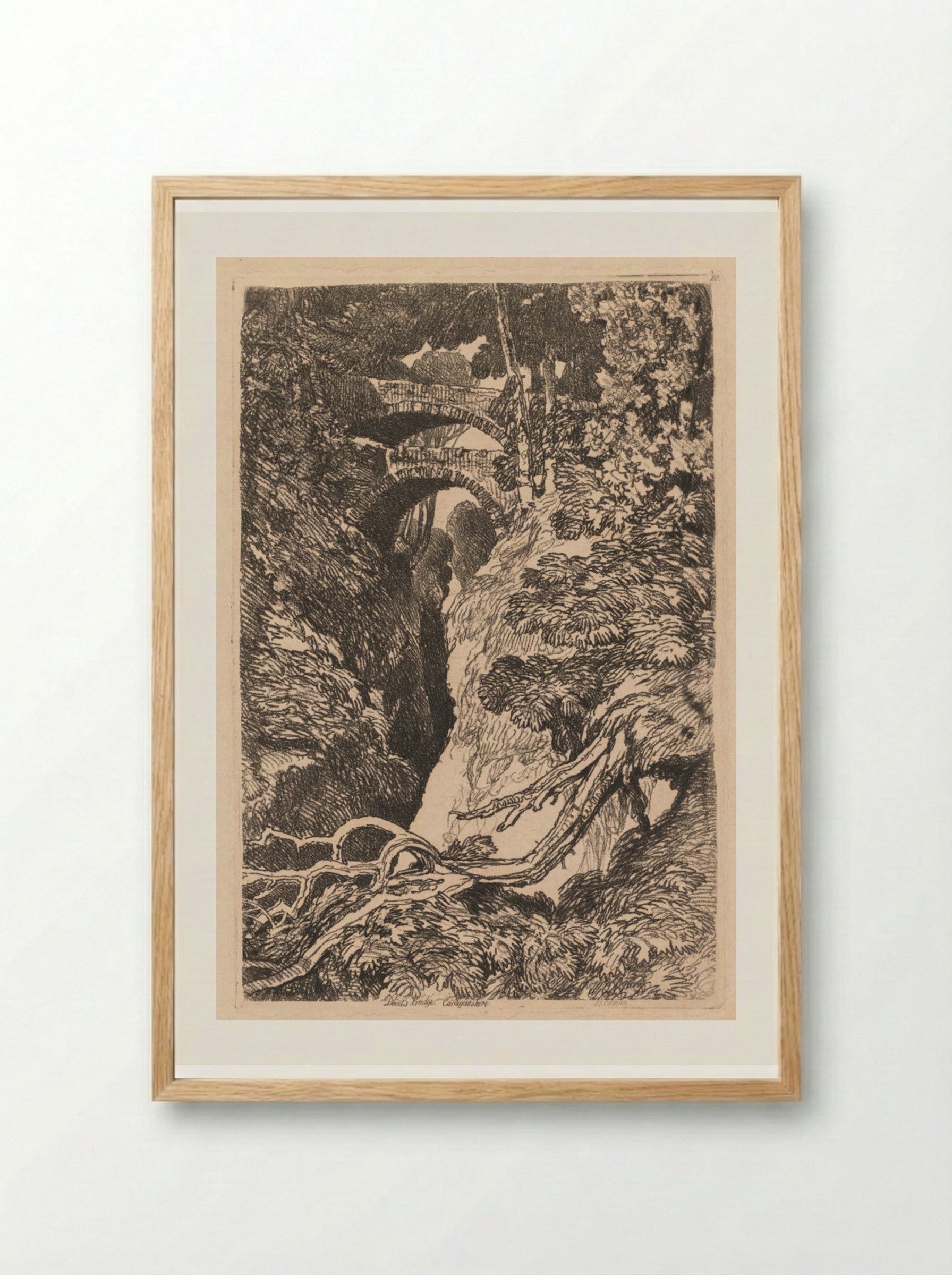 Devil's Bridge, Cardiganshire - John Sell Cotman - Framed Print Wood