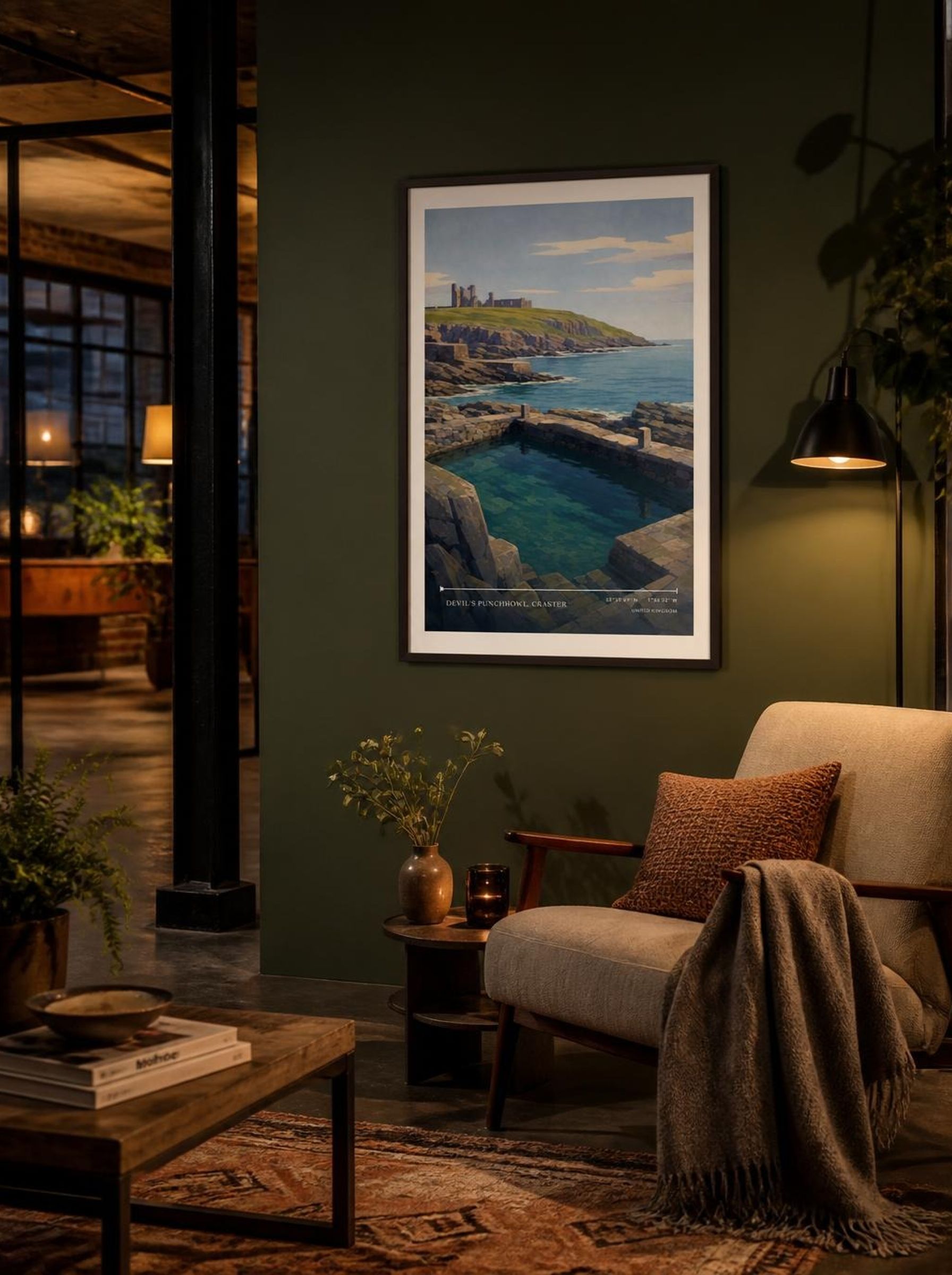 Devil's Punchbowl, Craster United Kingdom Travel Poster - Lifestyle