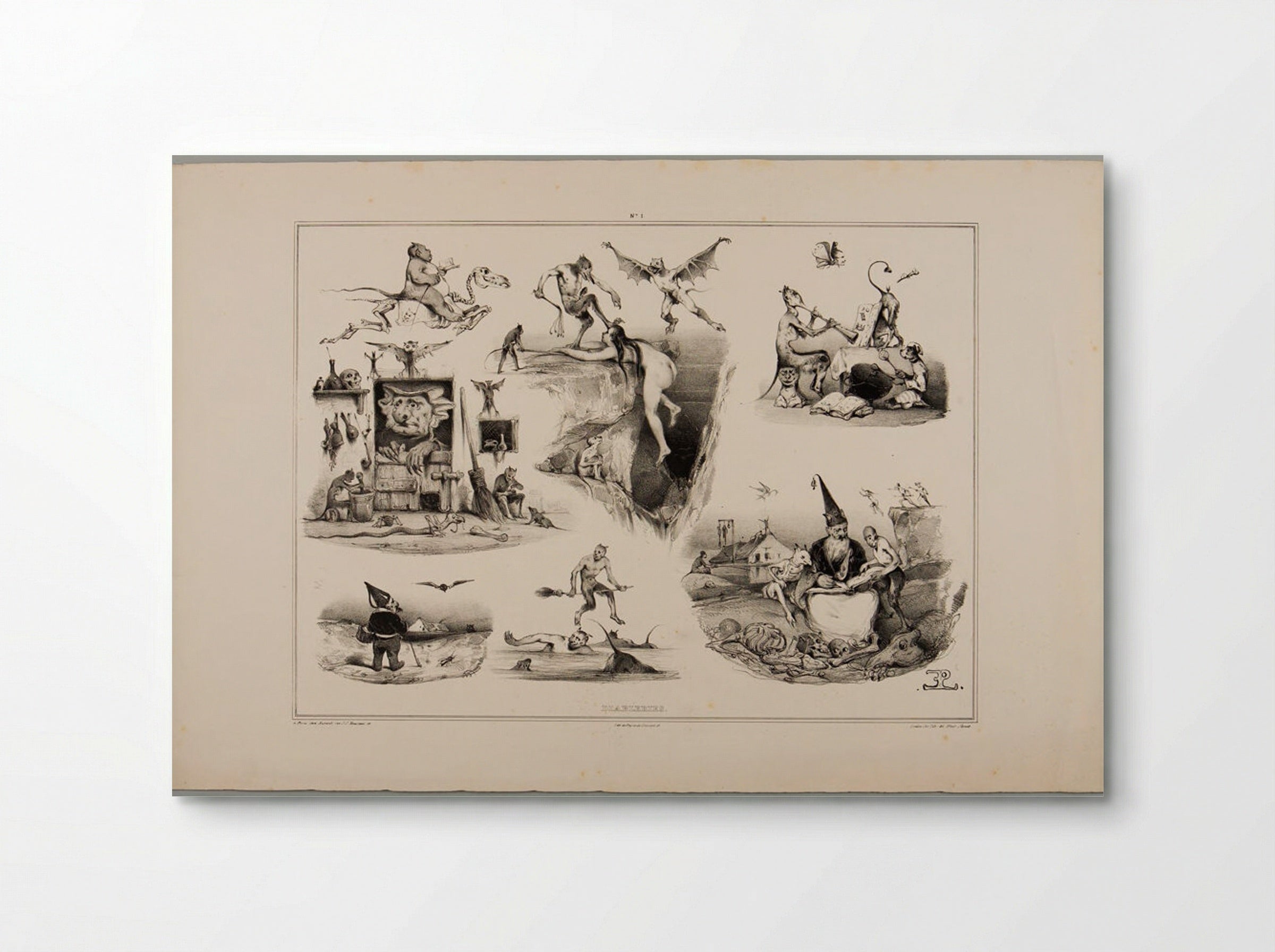 Devils of Lithography: Plate 1 - Eugène Lepoittevin - Poster