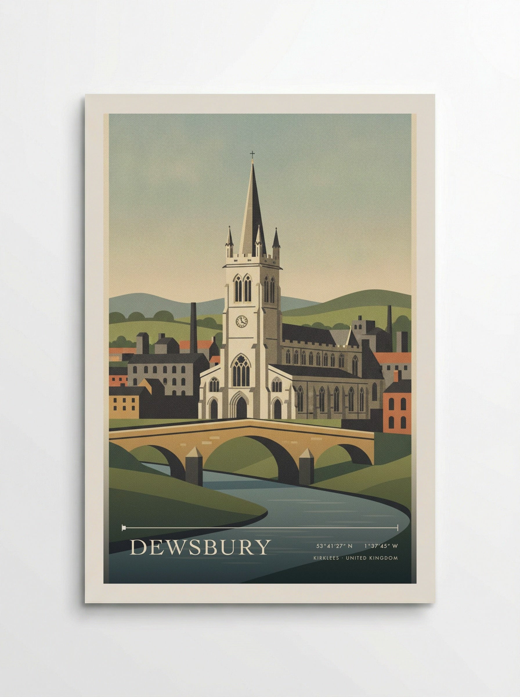 Dewsbury Kirklees United Kingdom Travel Poster - Poster