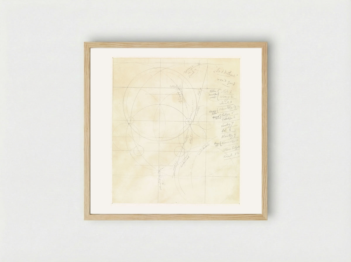 Diagram met cirkels (Design Study) - Theo Colenbrander - Framed Print Wood