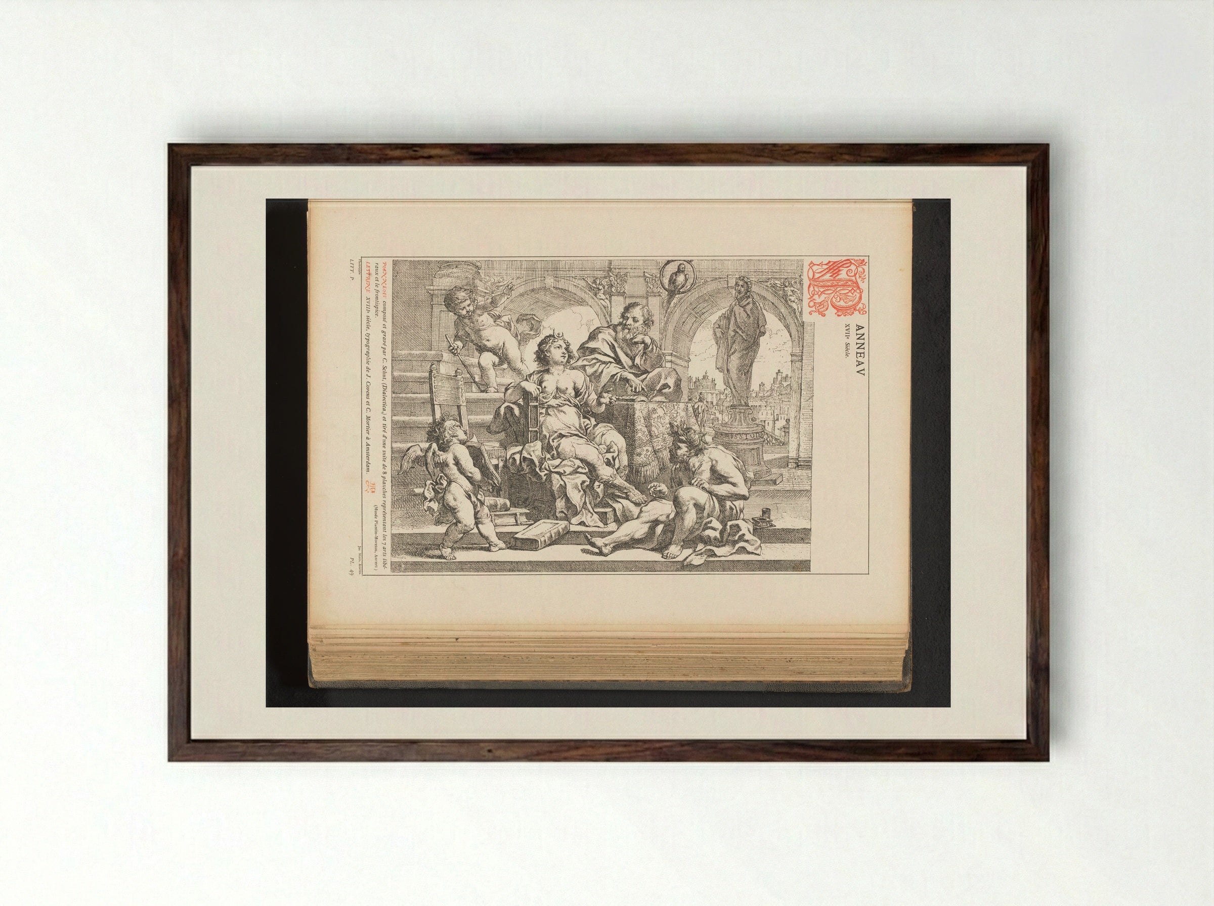 Dialectica - Cornelis Schut (I) - Framed Print Dark Wood