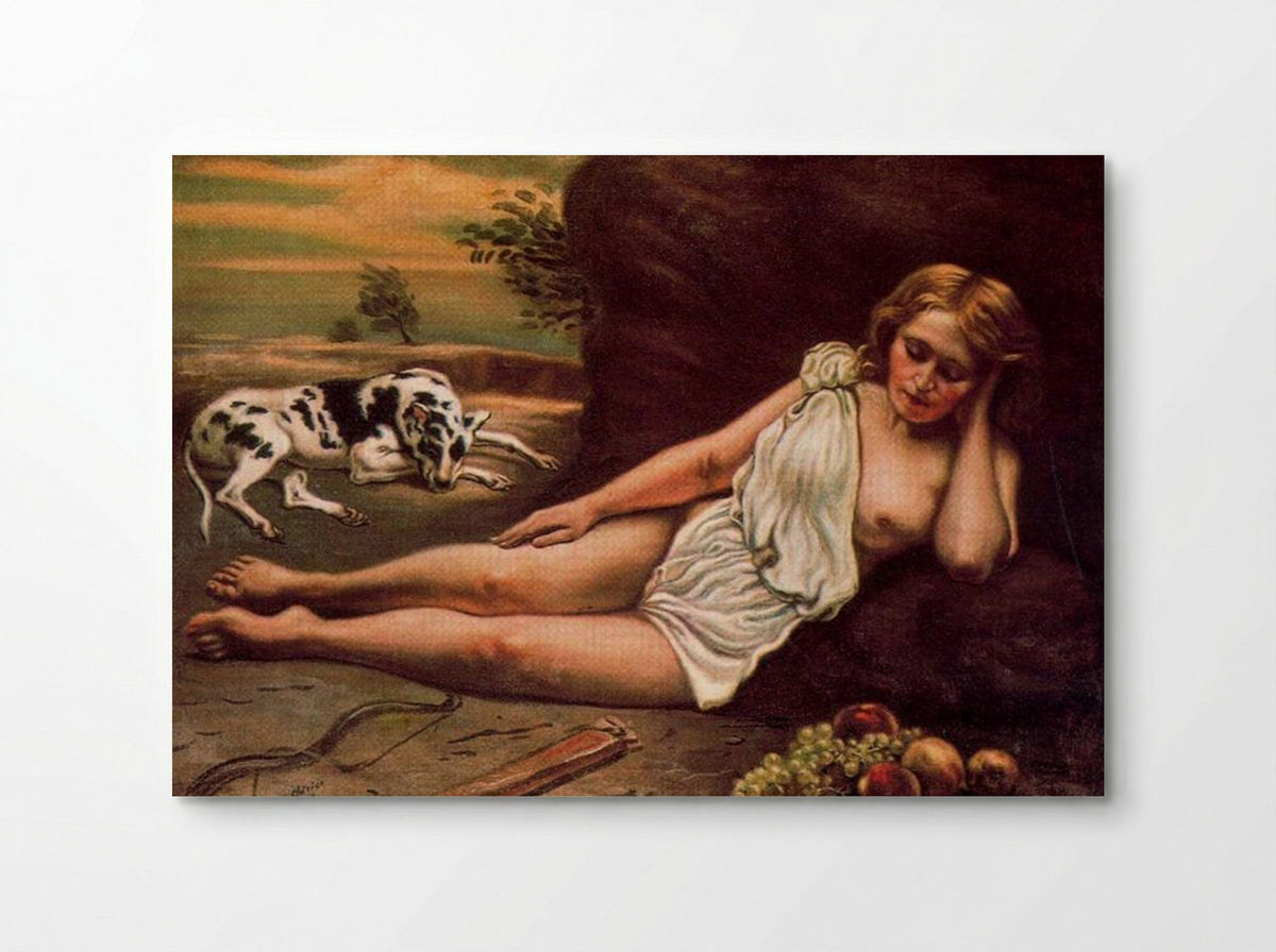 Diana Sleeping in the Woods - Giorgio de Chirico - Poster
