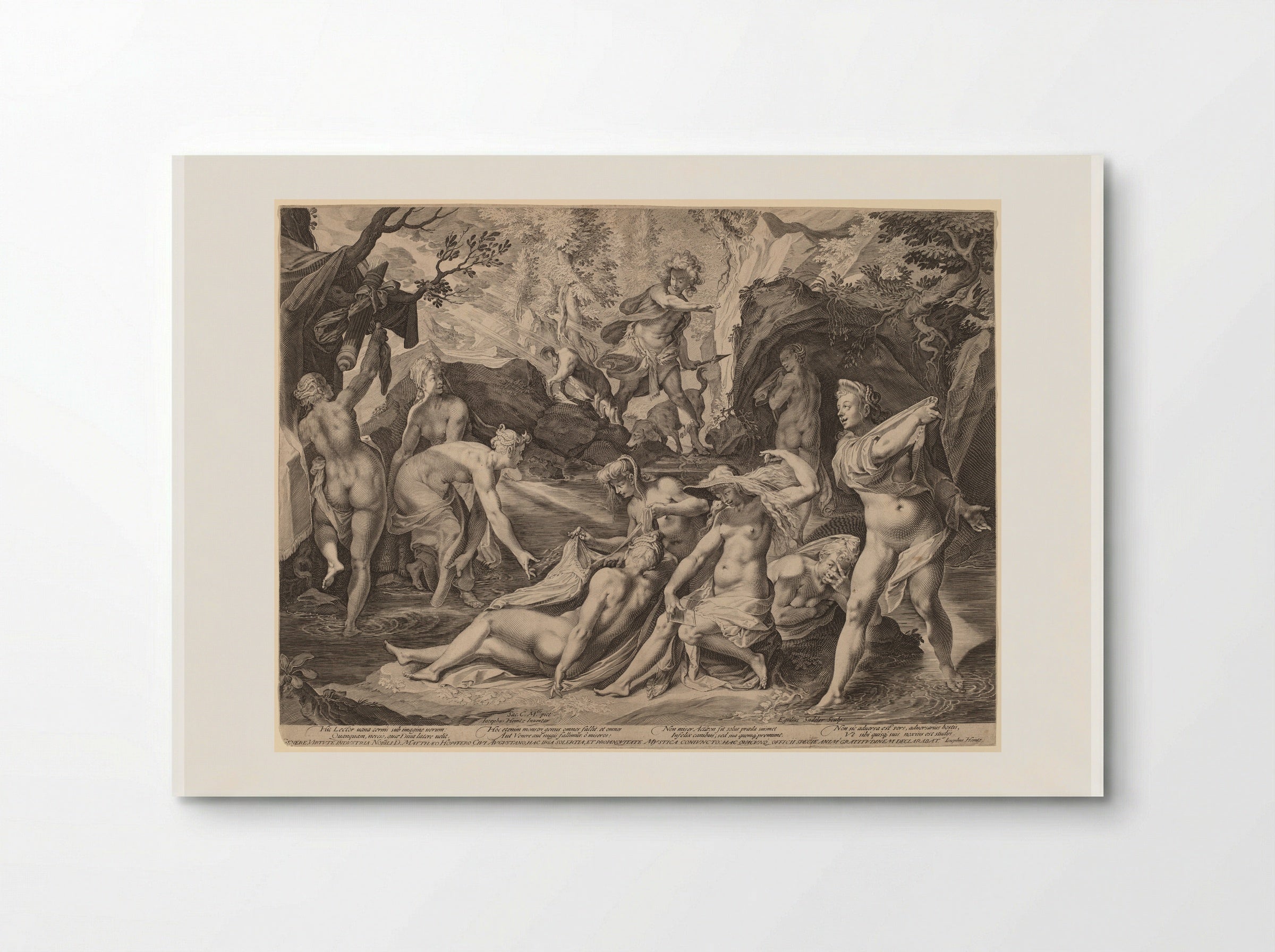 Diana, Surprised by Actaeon - Aegidius Sadeler II - Poster