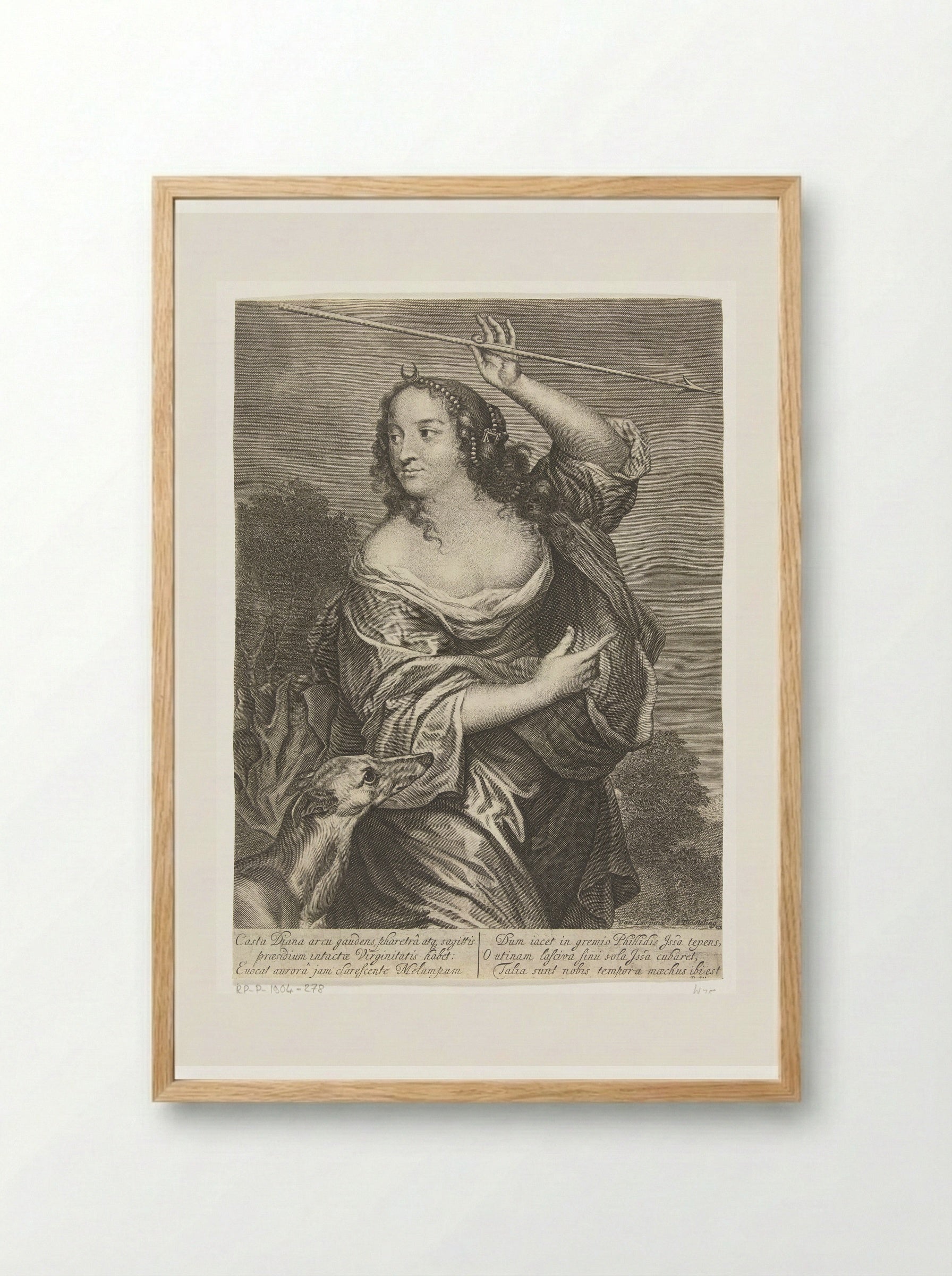 Diane de Poitiers as Diana - Abraham Bloteling - Framed Print Wood