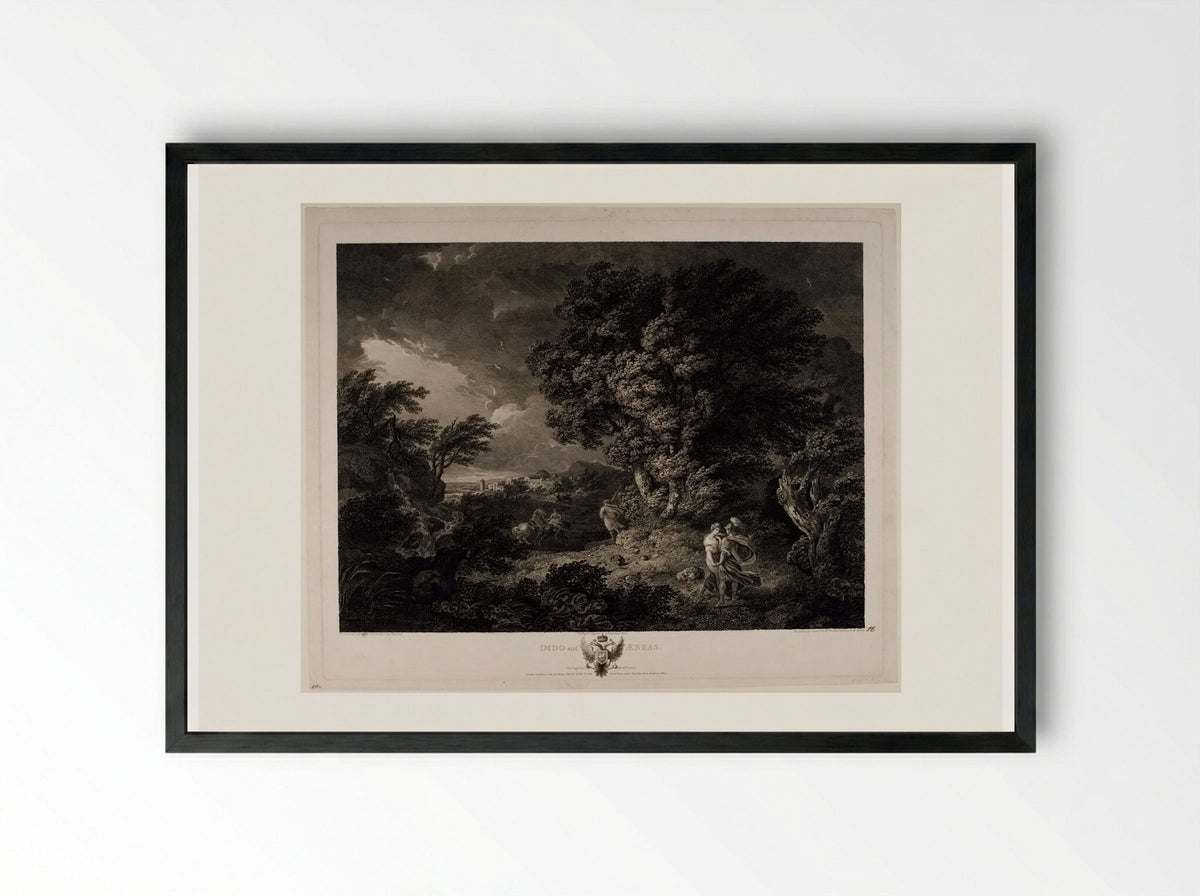 Dido and Aeneas - Francesco Bartolozzi - Framed Print Black