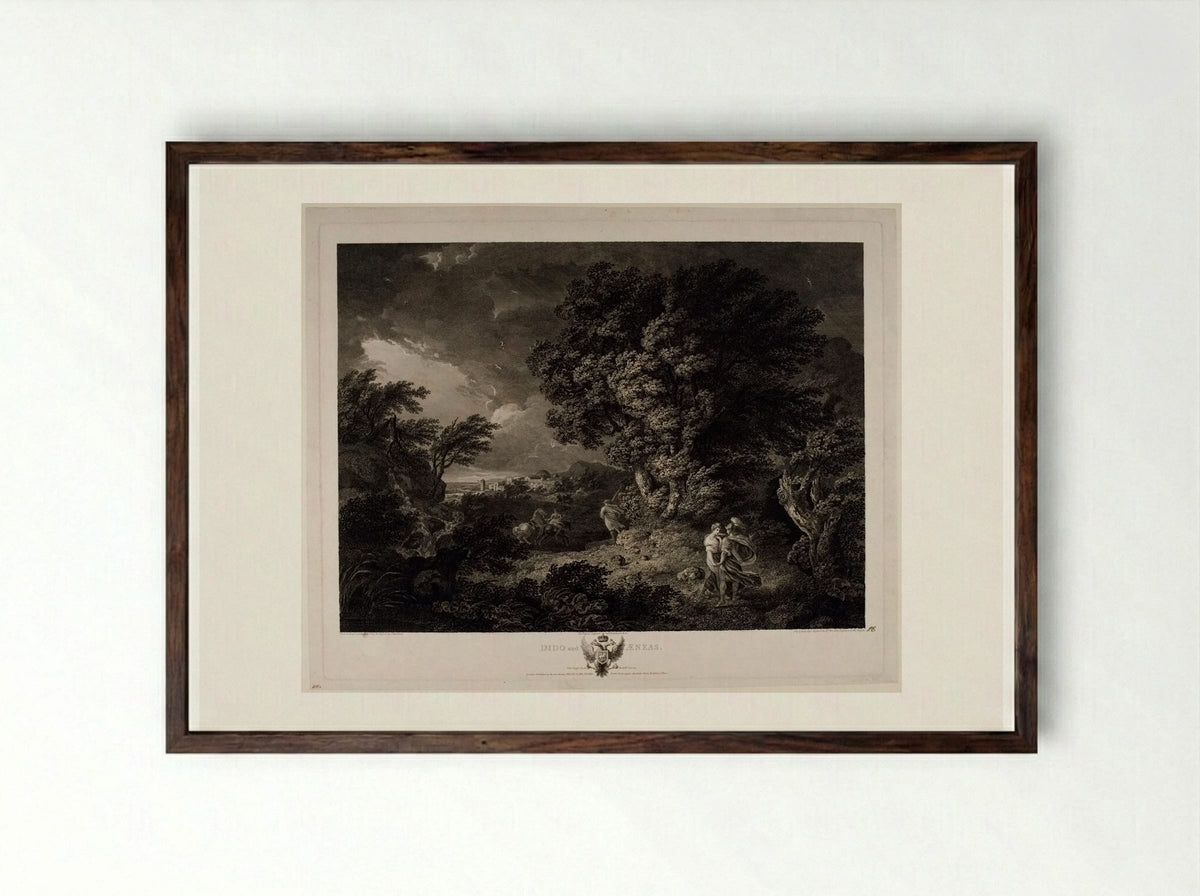 Dido and Aeneas - Francesco Bartolozzi - Framed Print Dark Wood