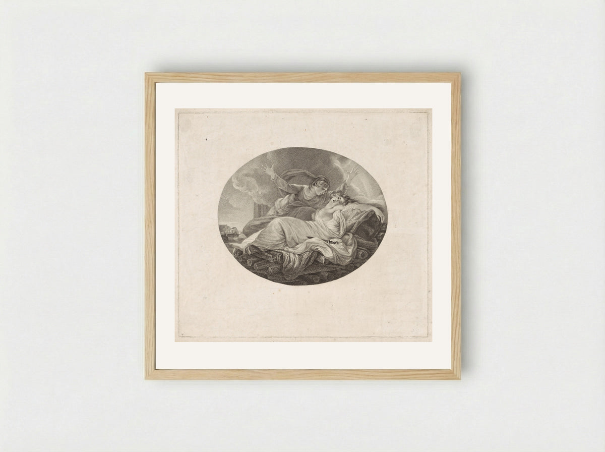 Dido on the Funeral Pyre - Willem van Senus - Framed Print Wood