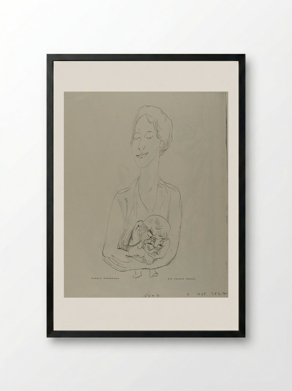 Die fromme Helene - Rudolf Grossmann - Framed Print Black