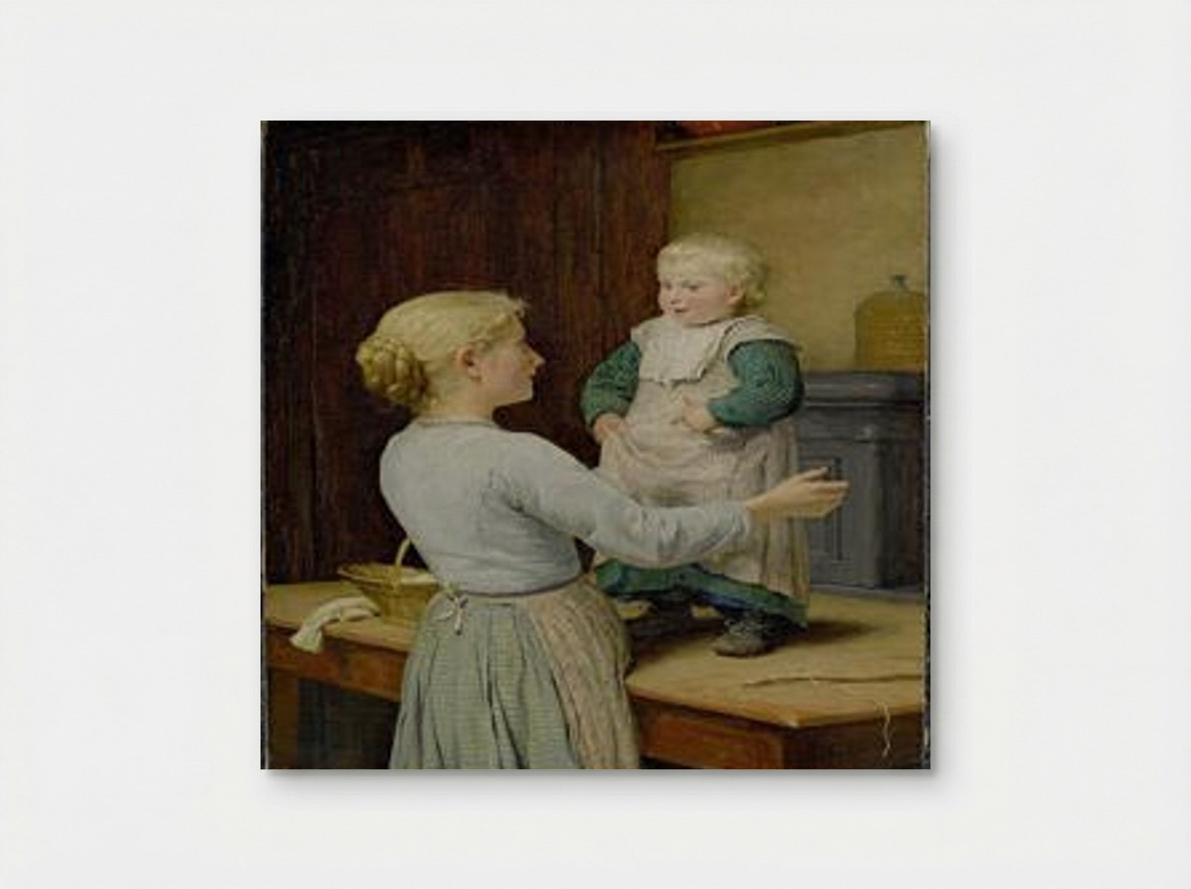 Die ältere Schwester (The Older Sister) - Albert Anker - Poster
