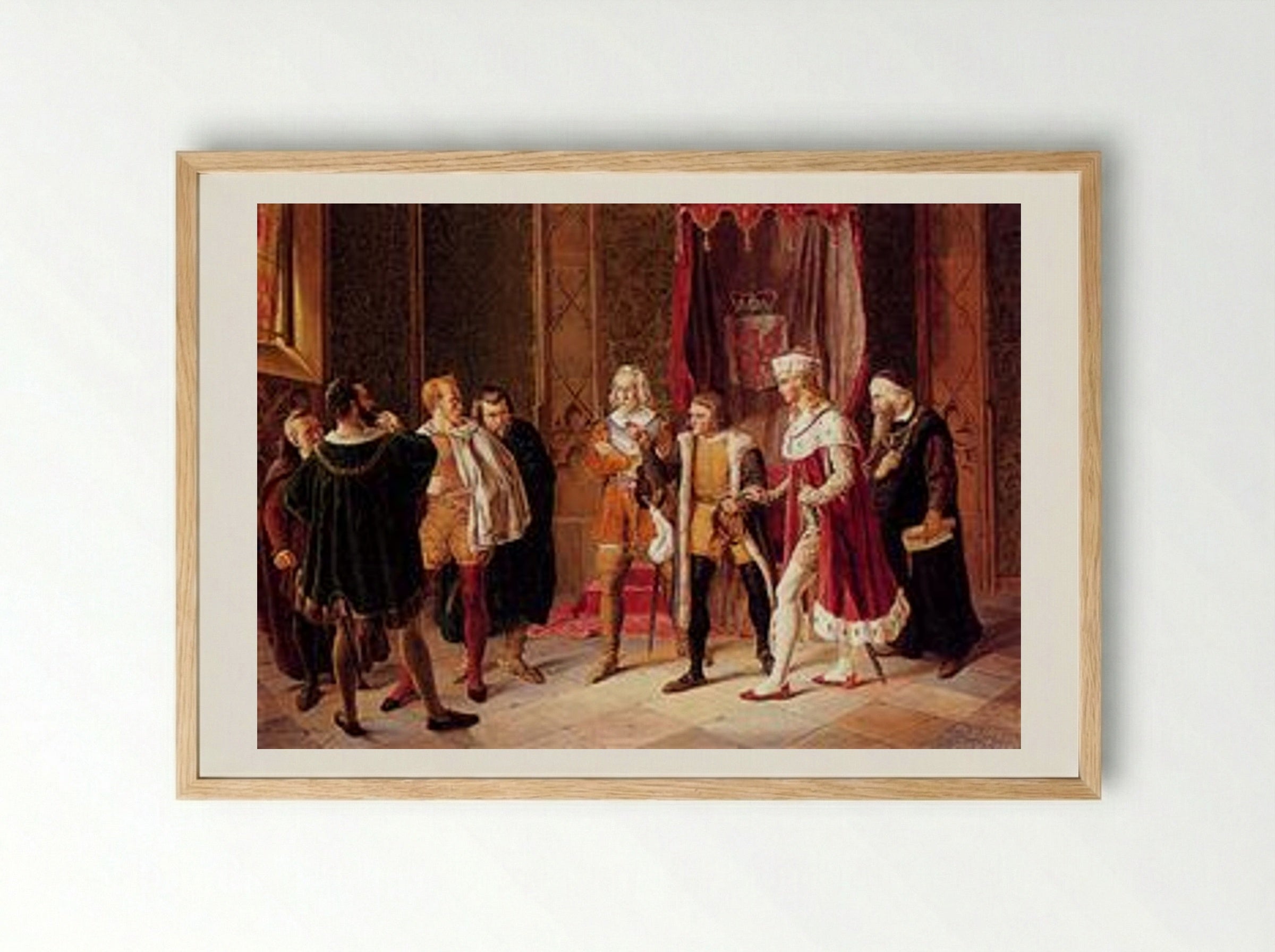 Difficult Negotiations - Konstantin Makovsky - Framed Print Wood