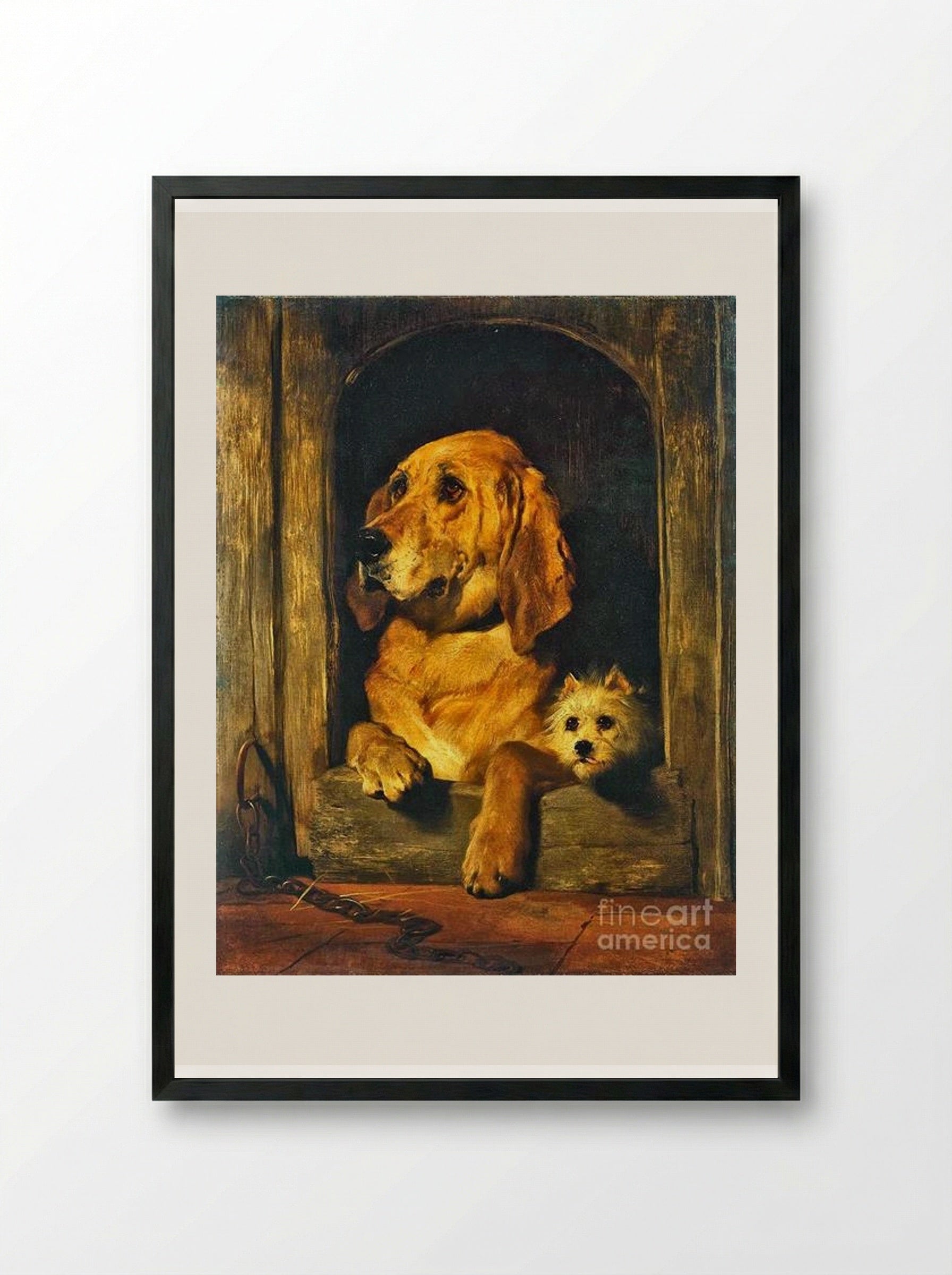 Dignity and Impudence - Sir Edwin Henry Landseer - Framed Print Black