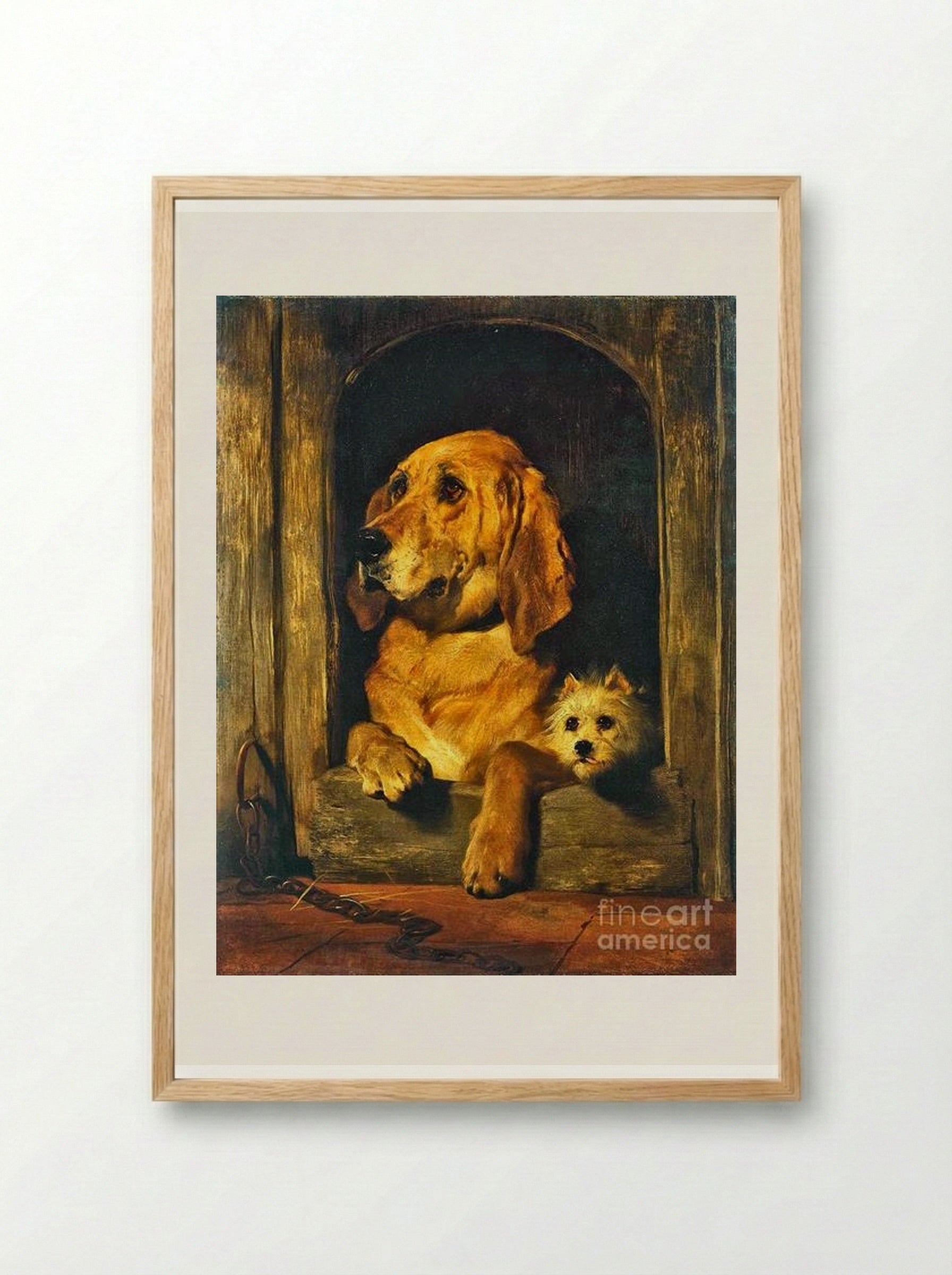 Dignity and Impudence - Sir Edwin Henry Landseer - Framed Print Wood